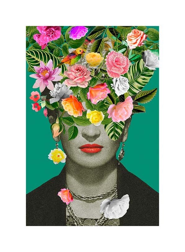Frida Floral 1 Poster (30x40 cm)- Arte moderna