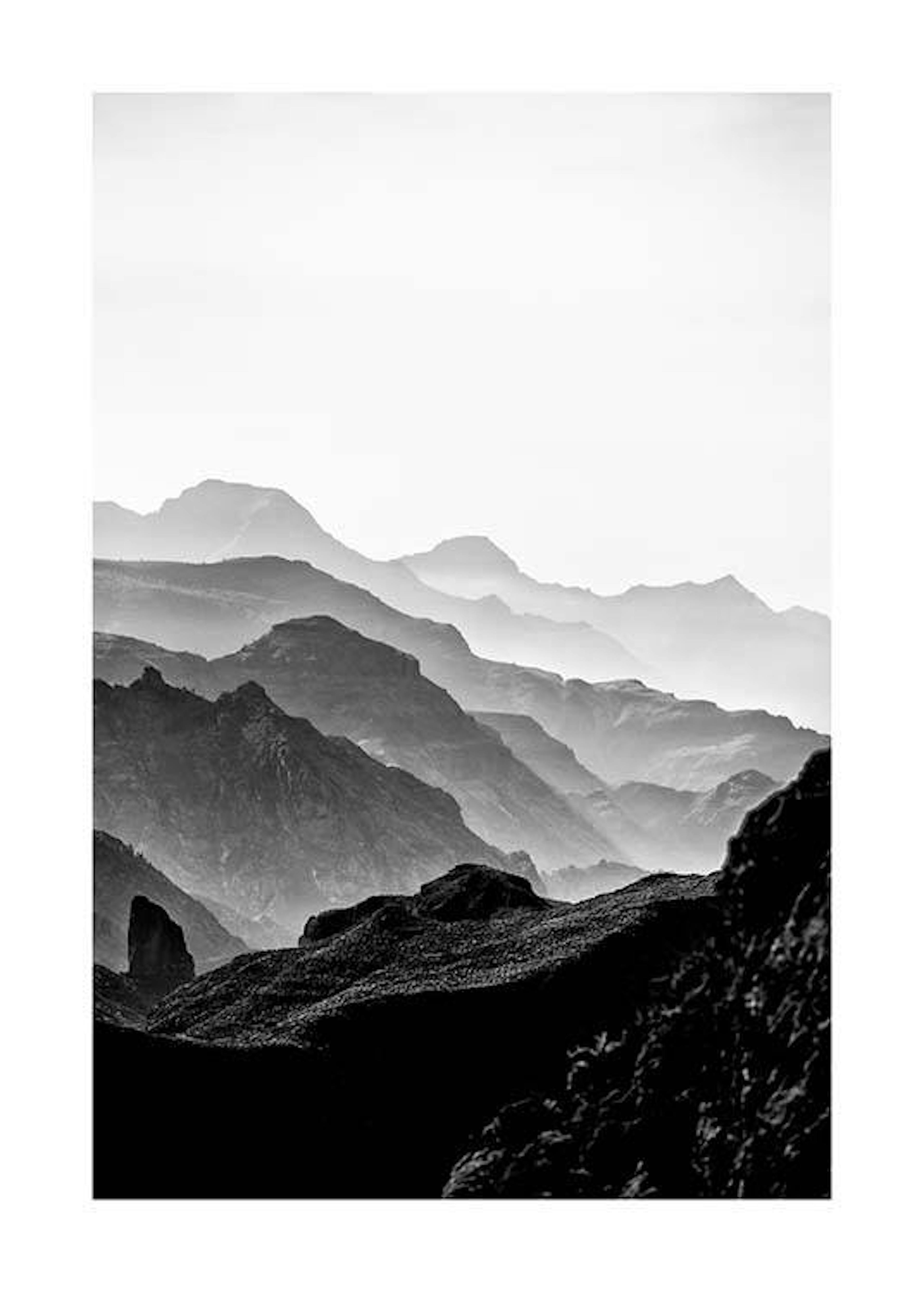 Black Rocky Mountains Poster 0