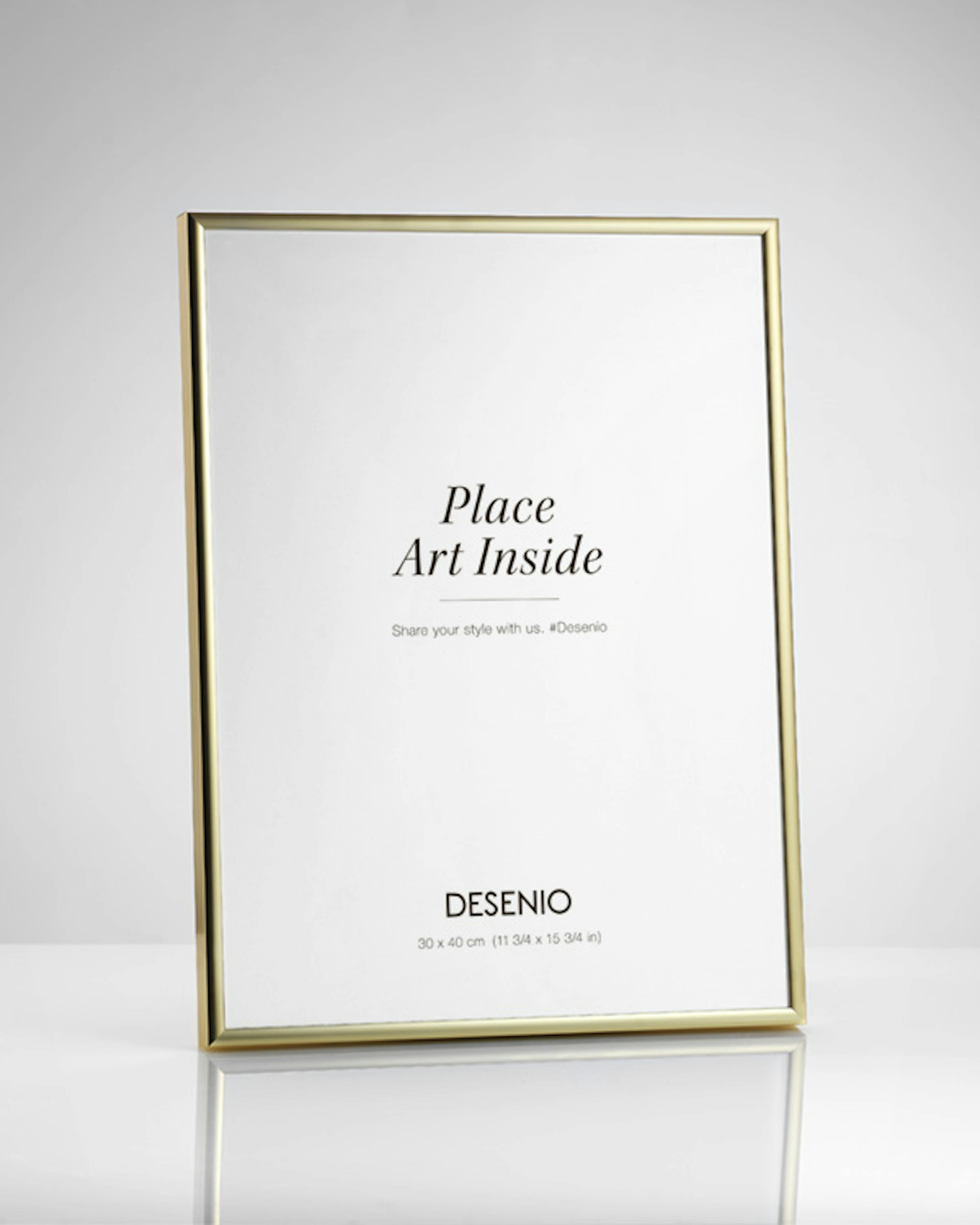 Picture frame gold, 40x50 plexi
