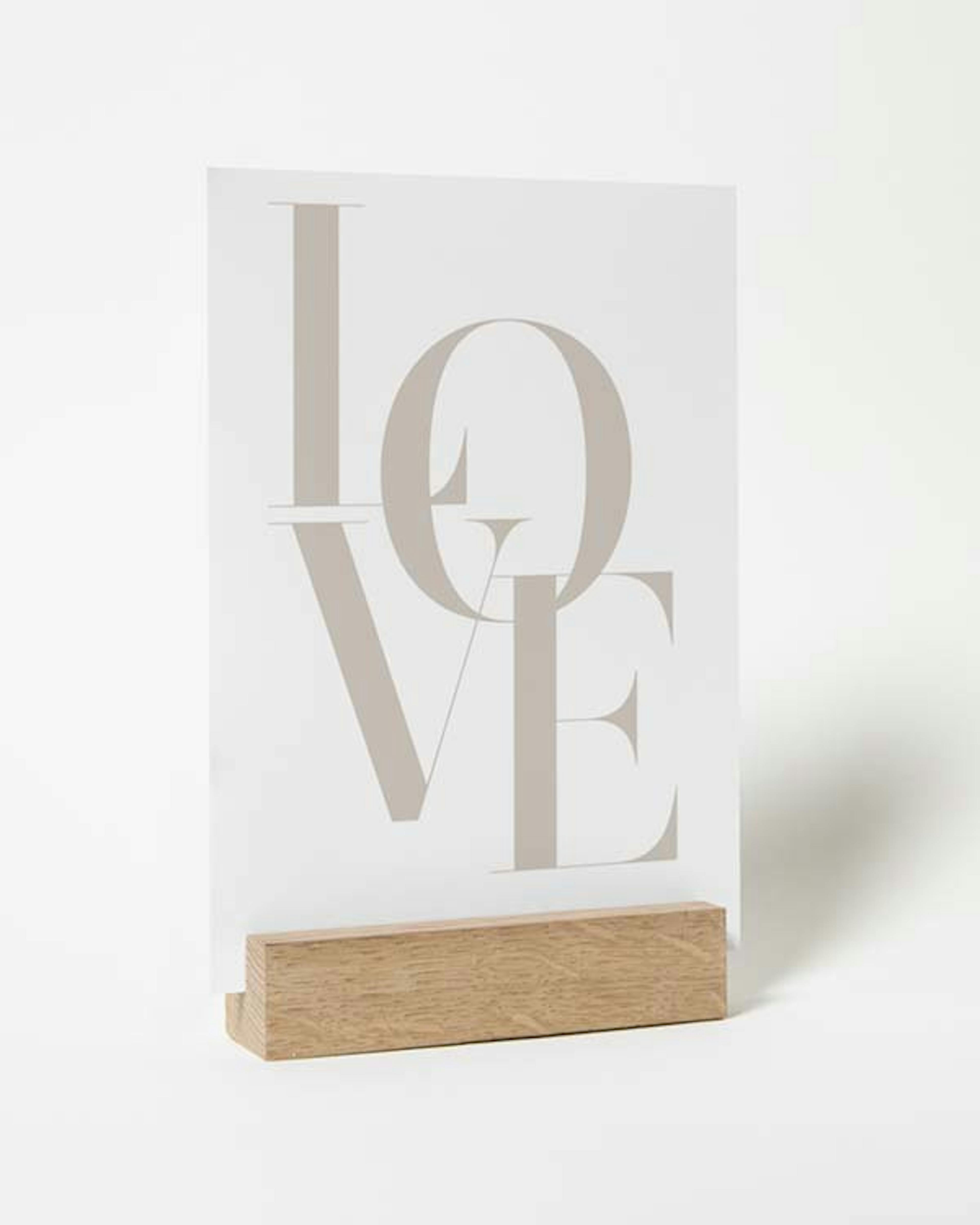 Poster Stand Oak Block
