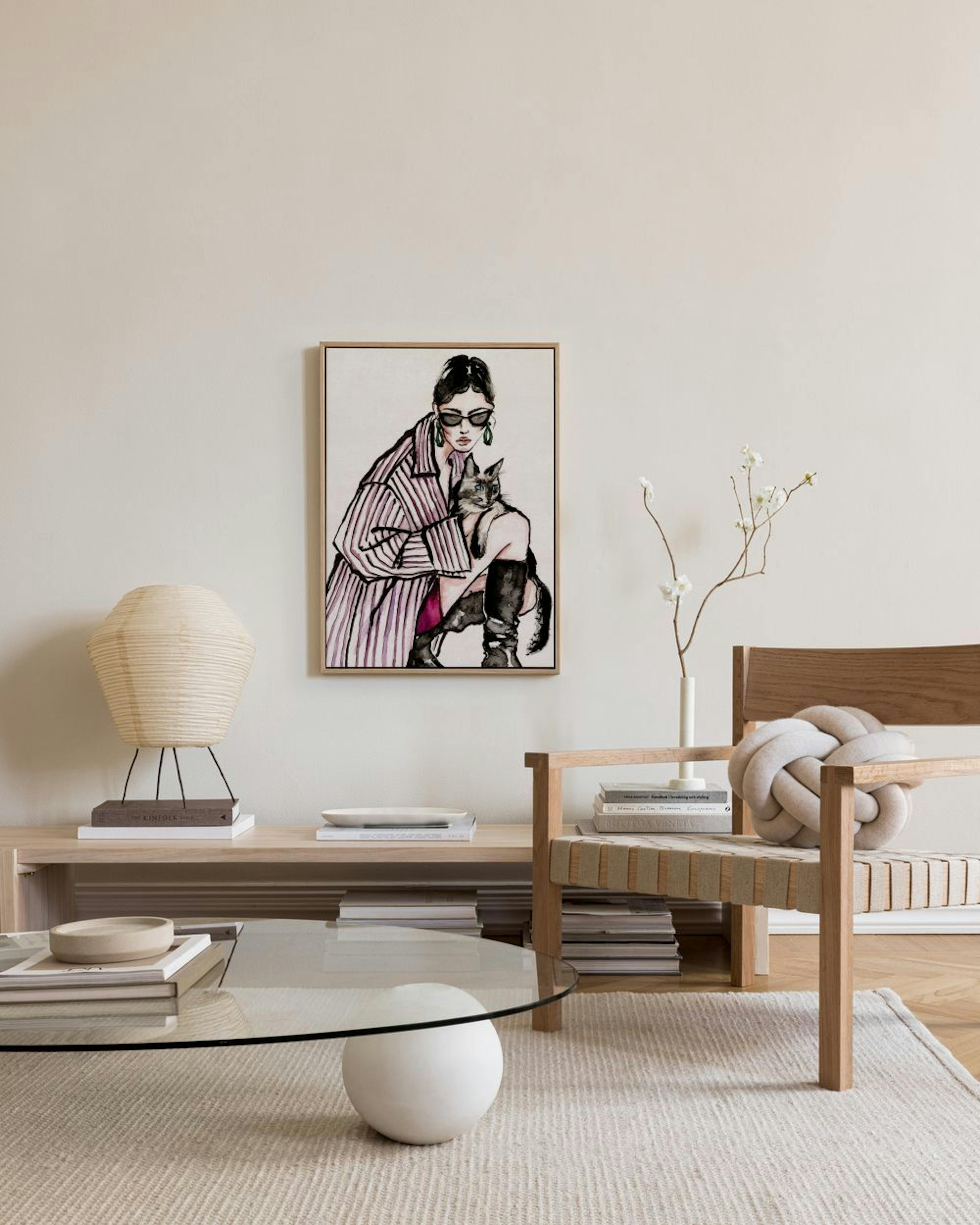 Cat Lady Canvas print