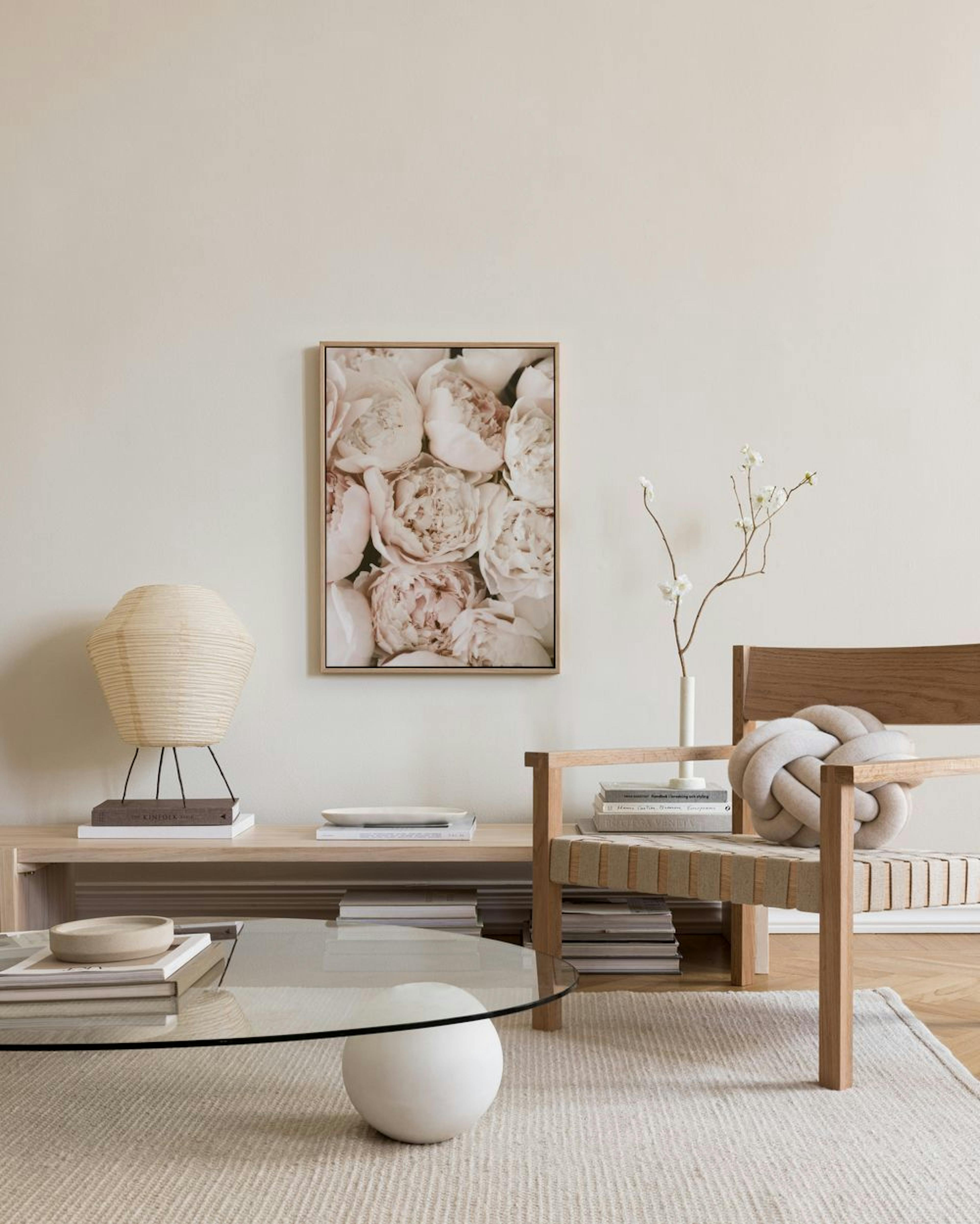 Pastel Peonies Leinwandbild