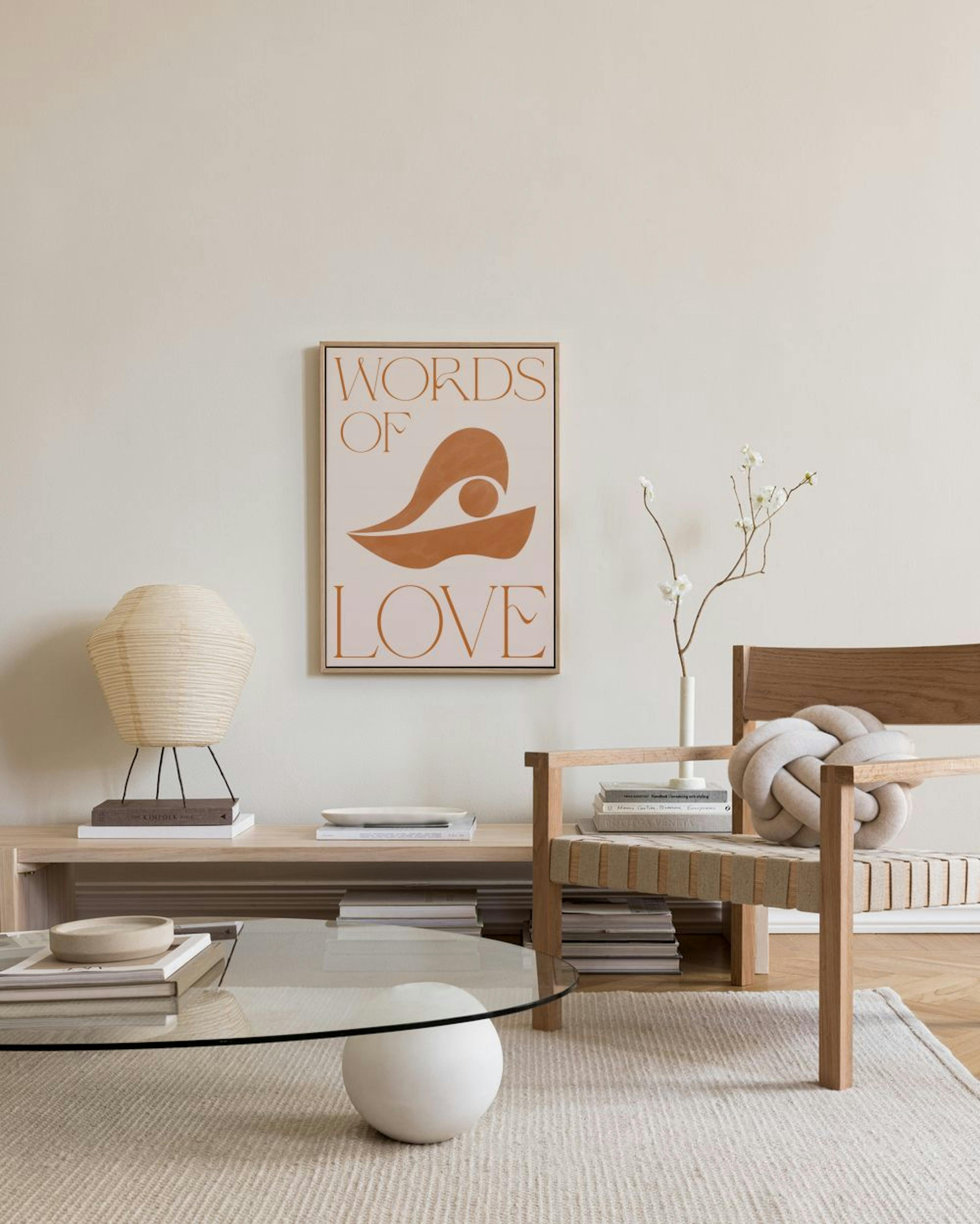 Words of Love Stampa su Tela
