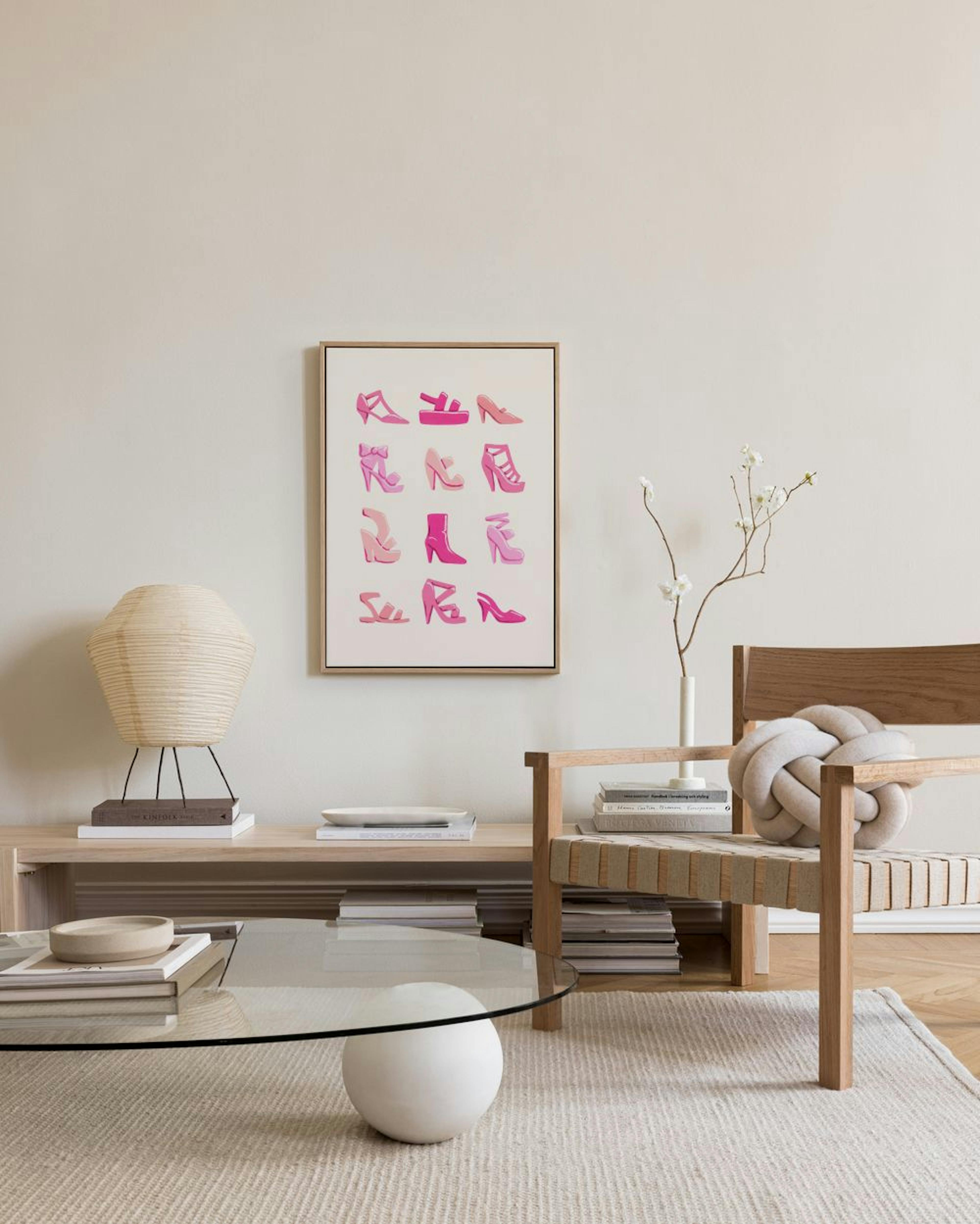 Pink Shoe Collection Canvas print