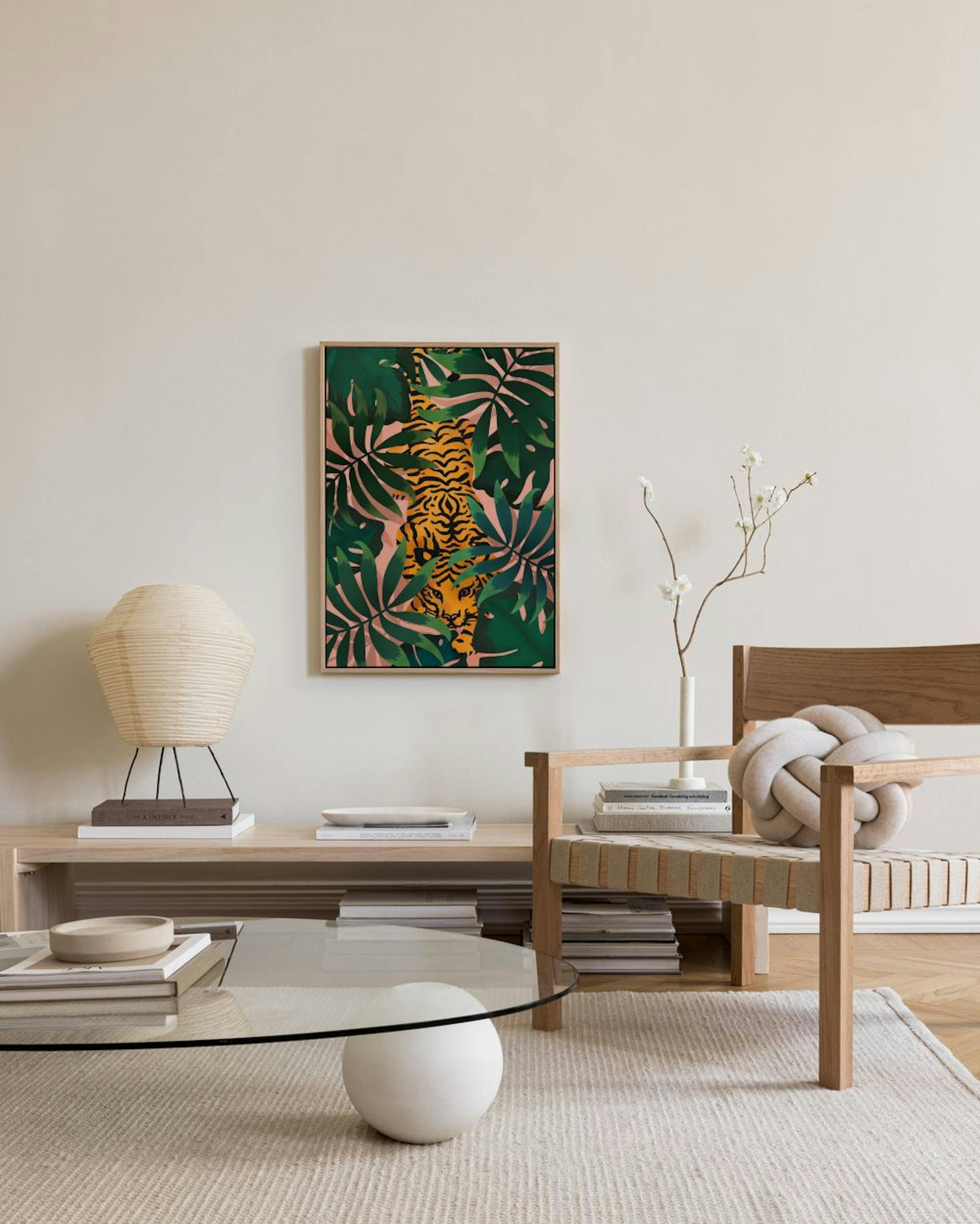 Tiger In Jungle Tableau sur toile