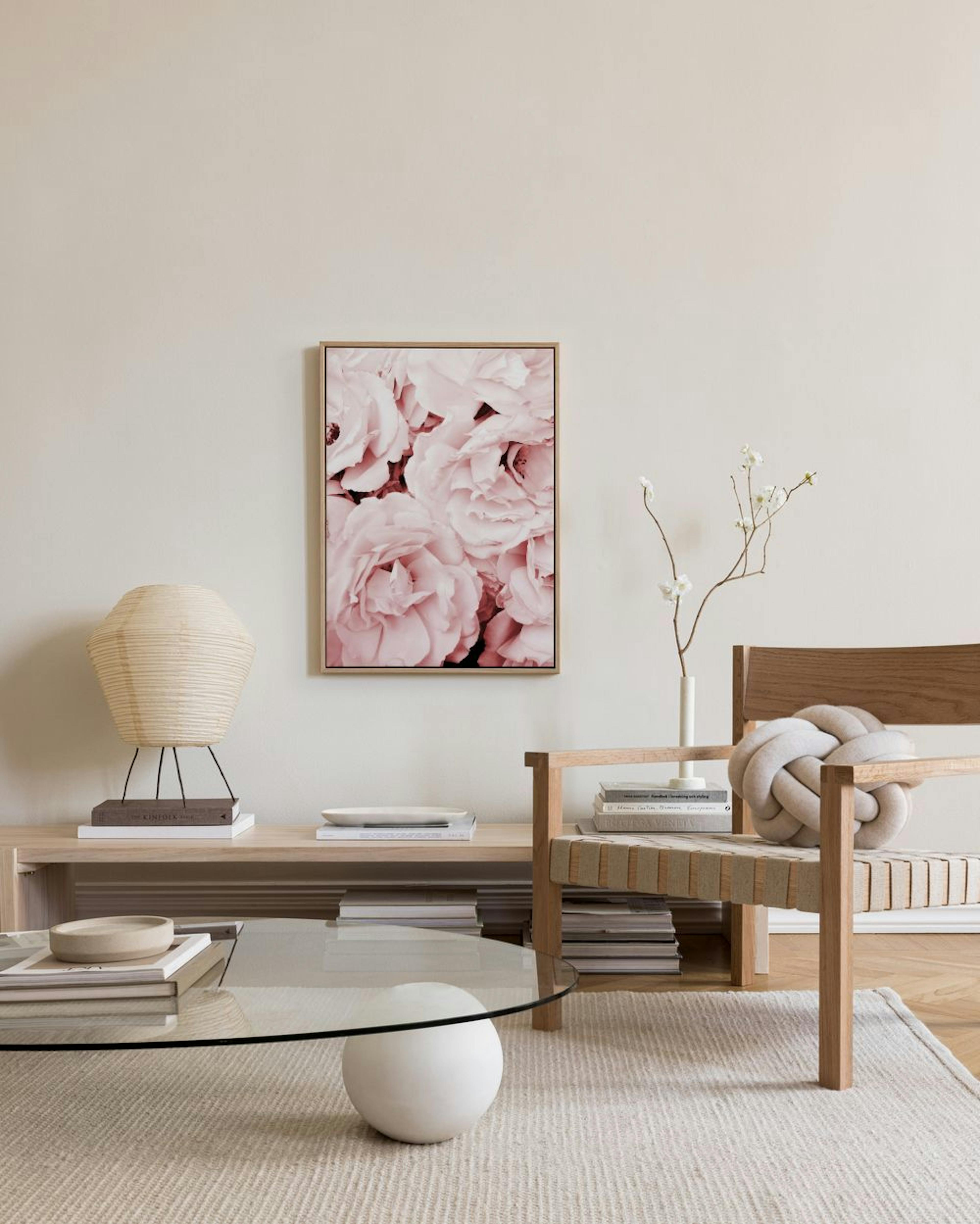 Close Up Pink Roses Canvas print