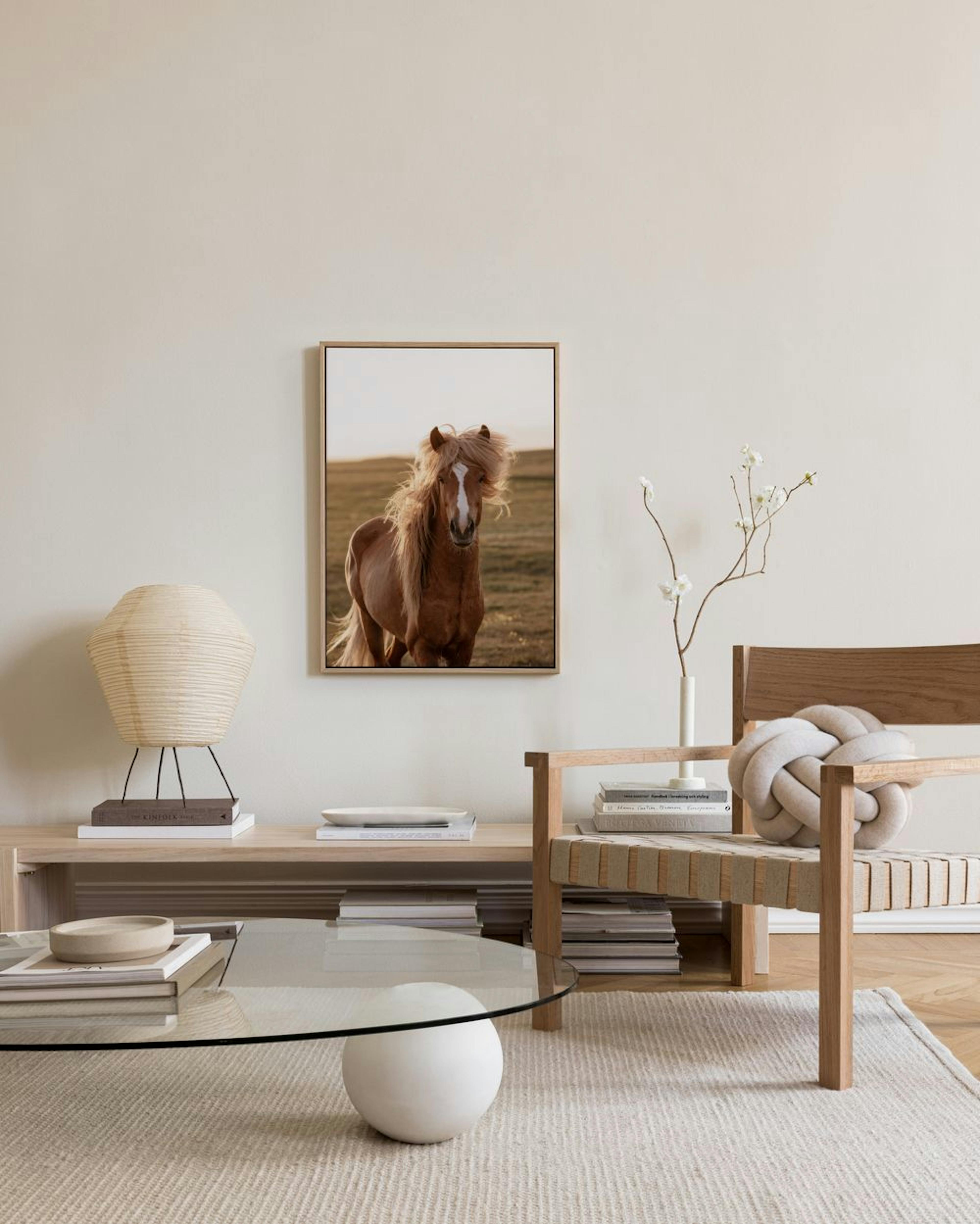 Golden Horse Leinwandbild
