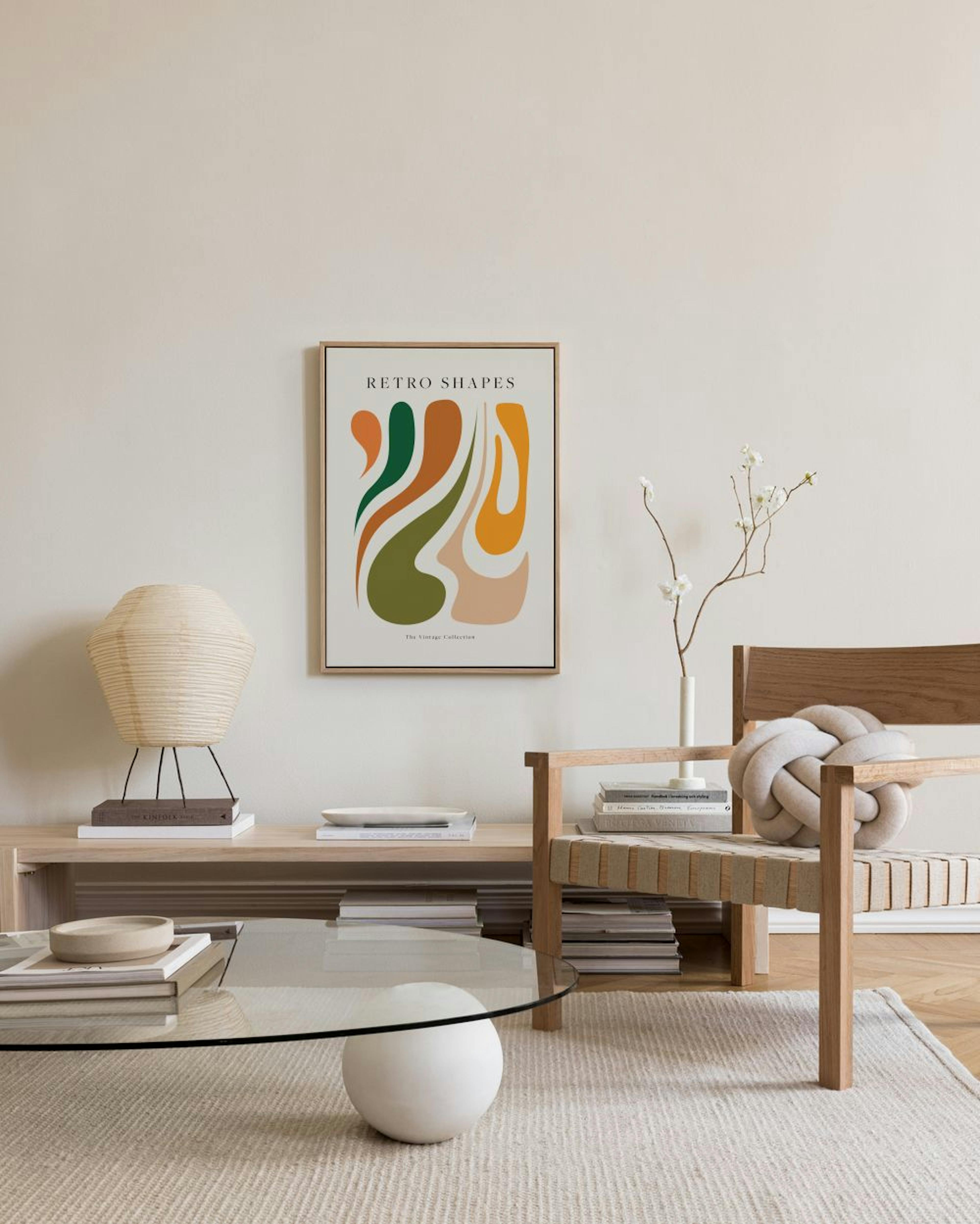 Retro Shapes No2 Canvas print