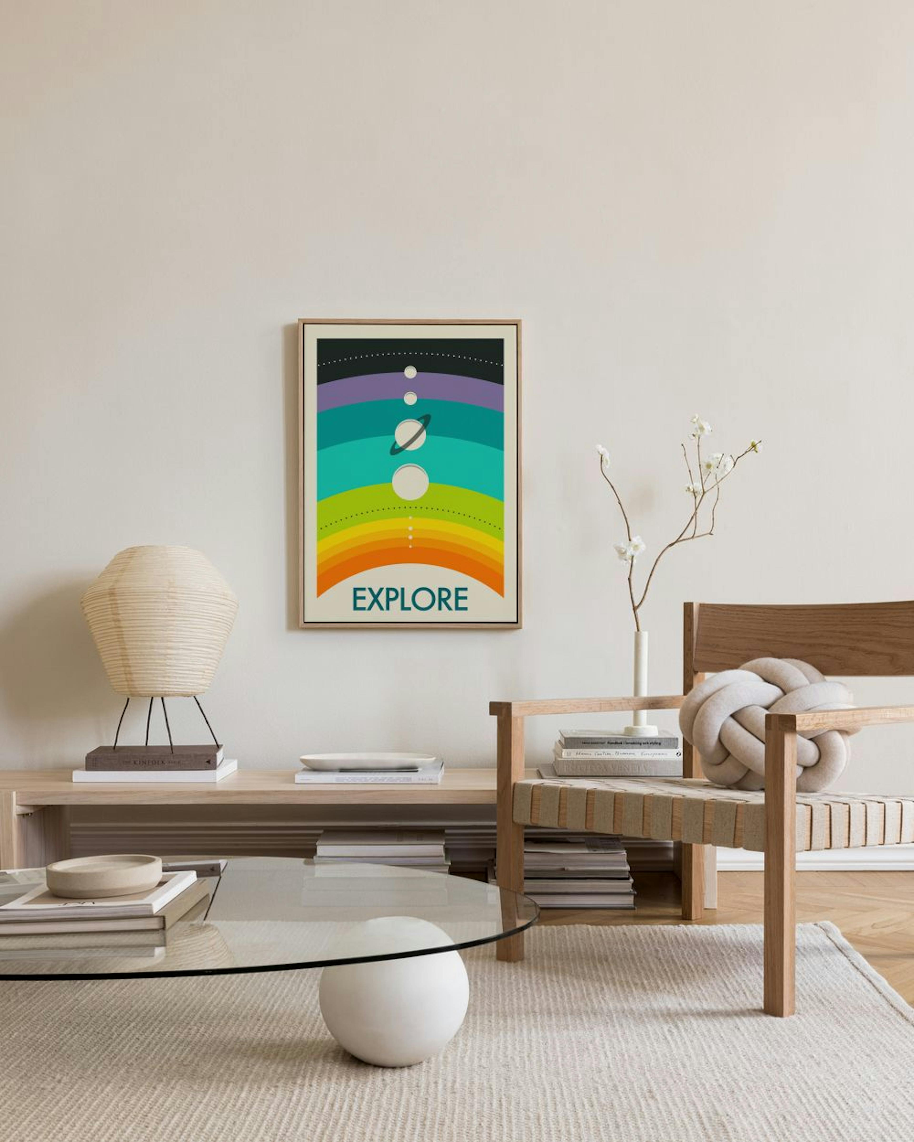 Jazzberry Blue - Rainbow Solar System Leinwandbild