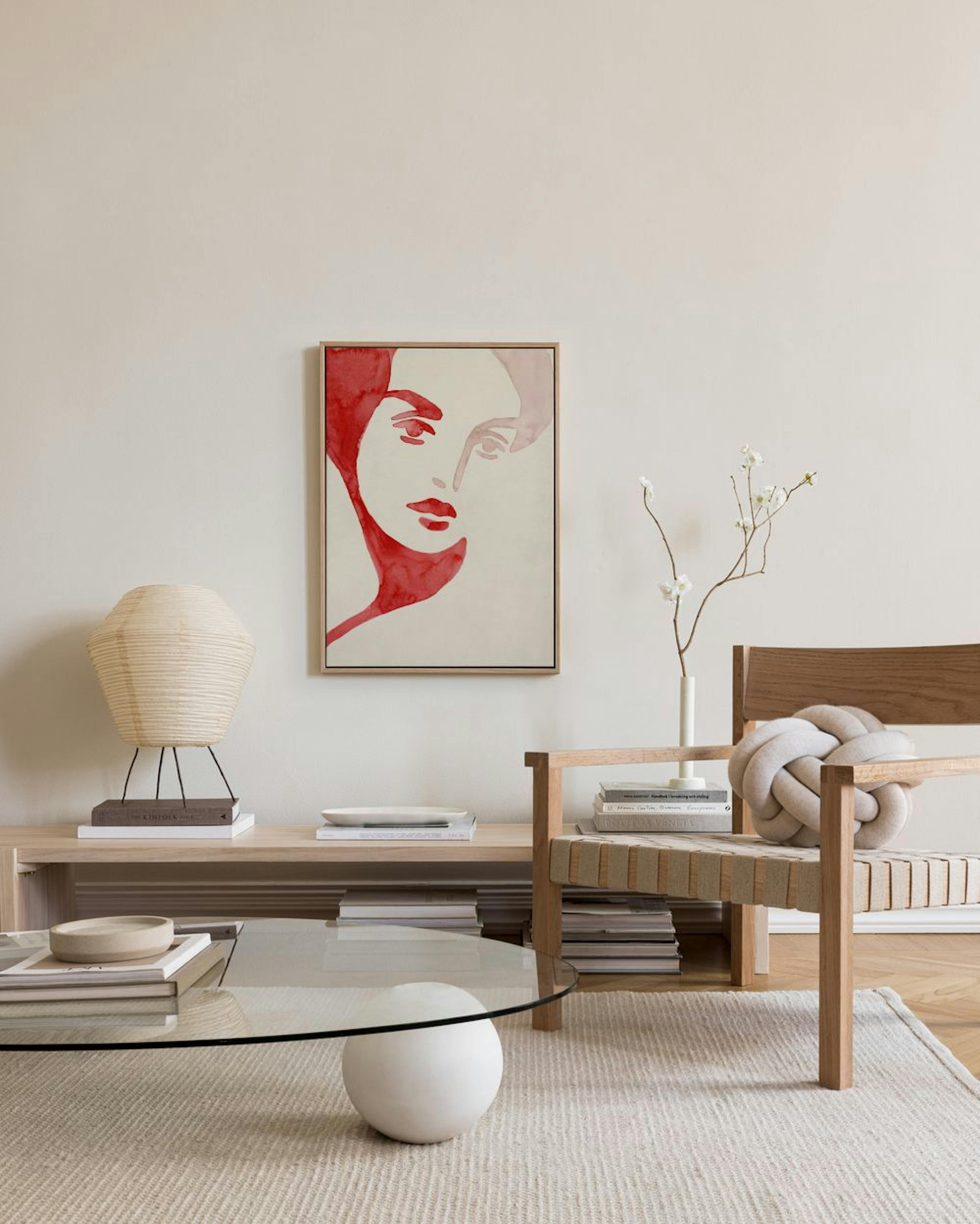 Lady in Red Canvas print