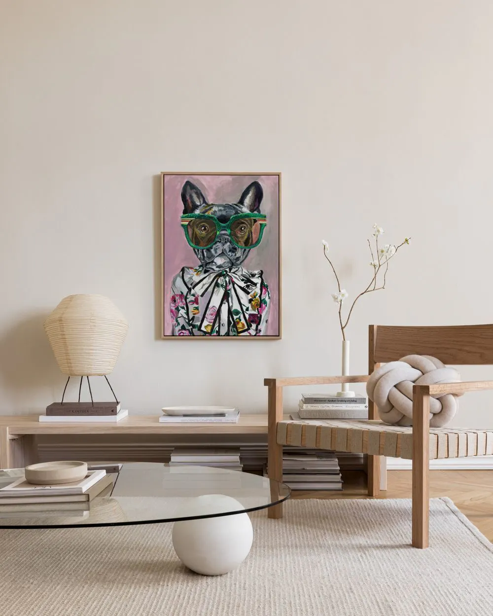 Grey Frenchie Wearing A Black Bow Tie Framed Wall Art Grey Frenchie Wearing A Black Bow Tie Framed Wall Art