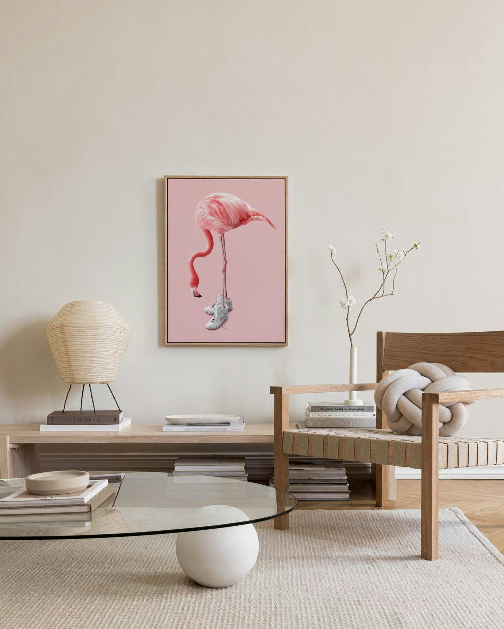 Jonas Loose Sneaker Flamingo Canvas print - Main Image