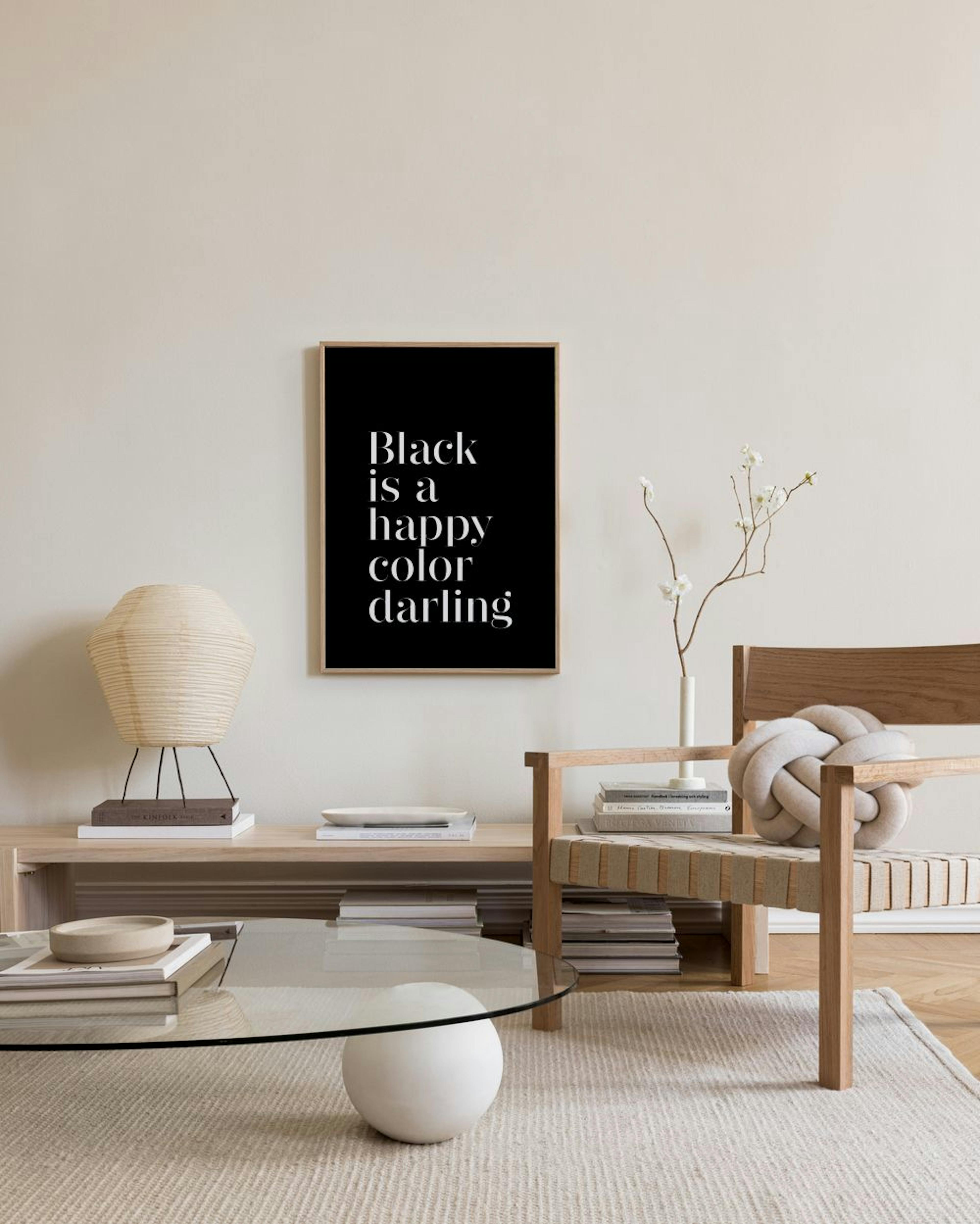 Black is a Happy Color Canvas print