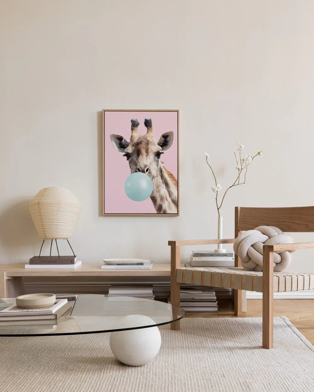 Stampa artistica da parete con giraffa con occhiali, decorazione per Stampa artistica da parete con giraffa con occhiali, decorazione per