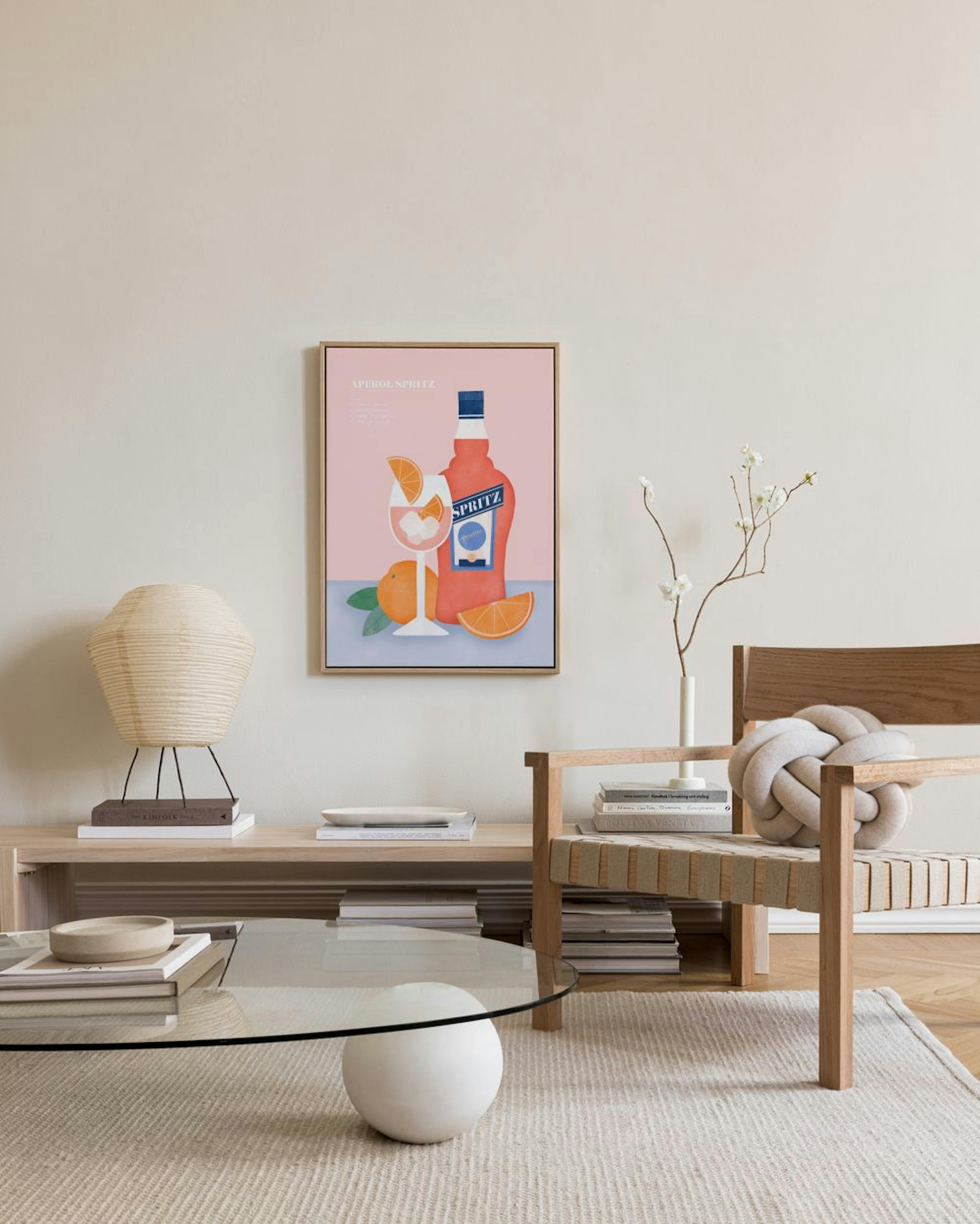 Aperol Spritz Illustration Leinwandbild