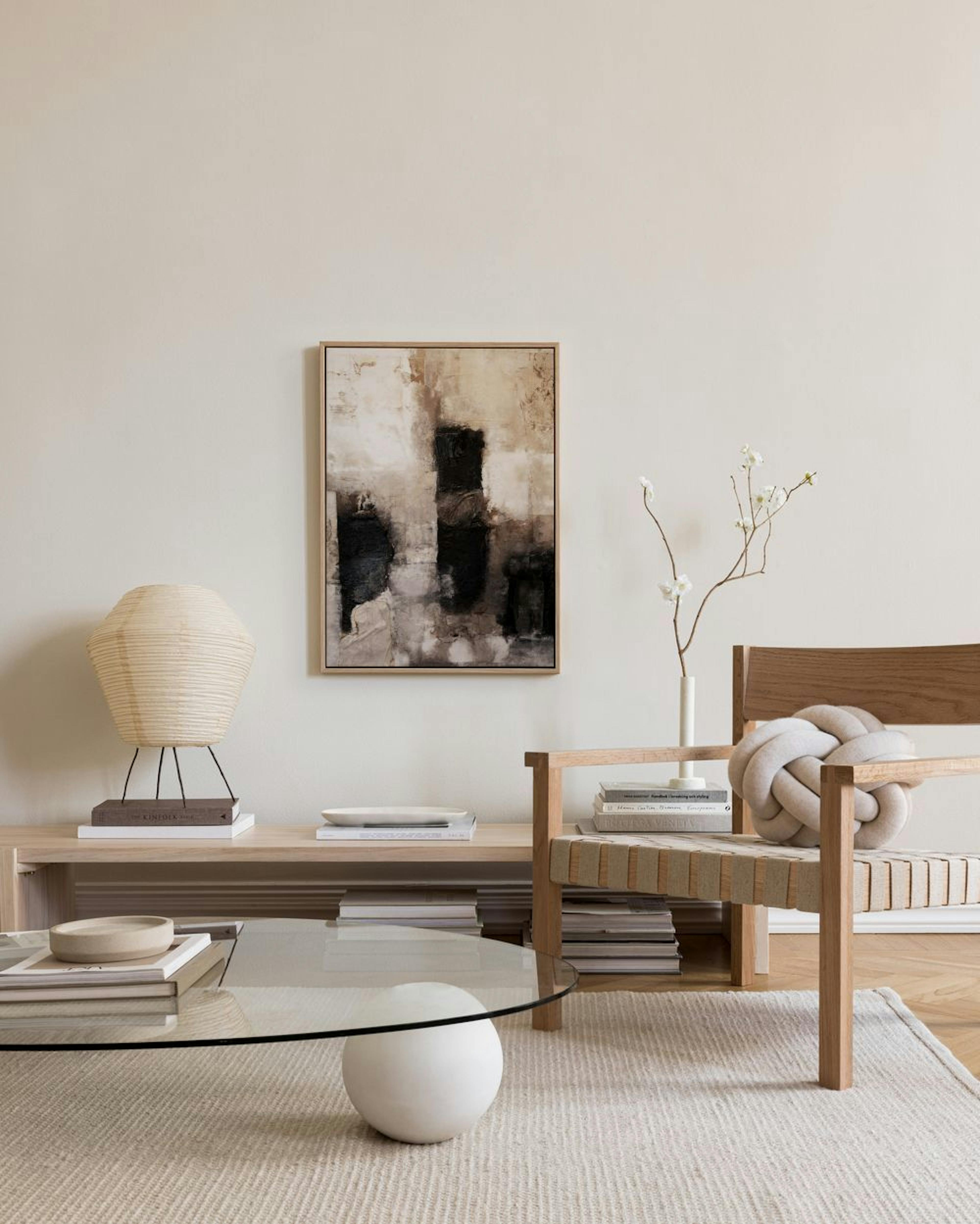 Beige Art Toile