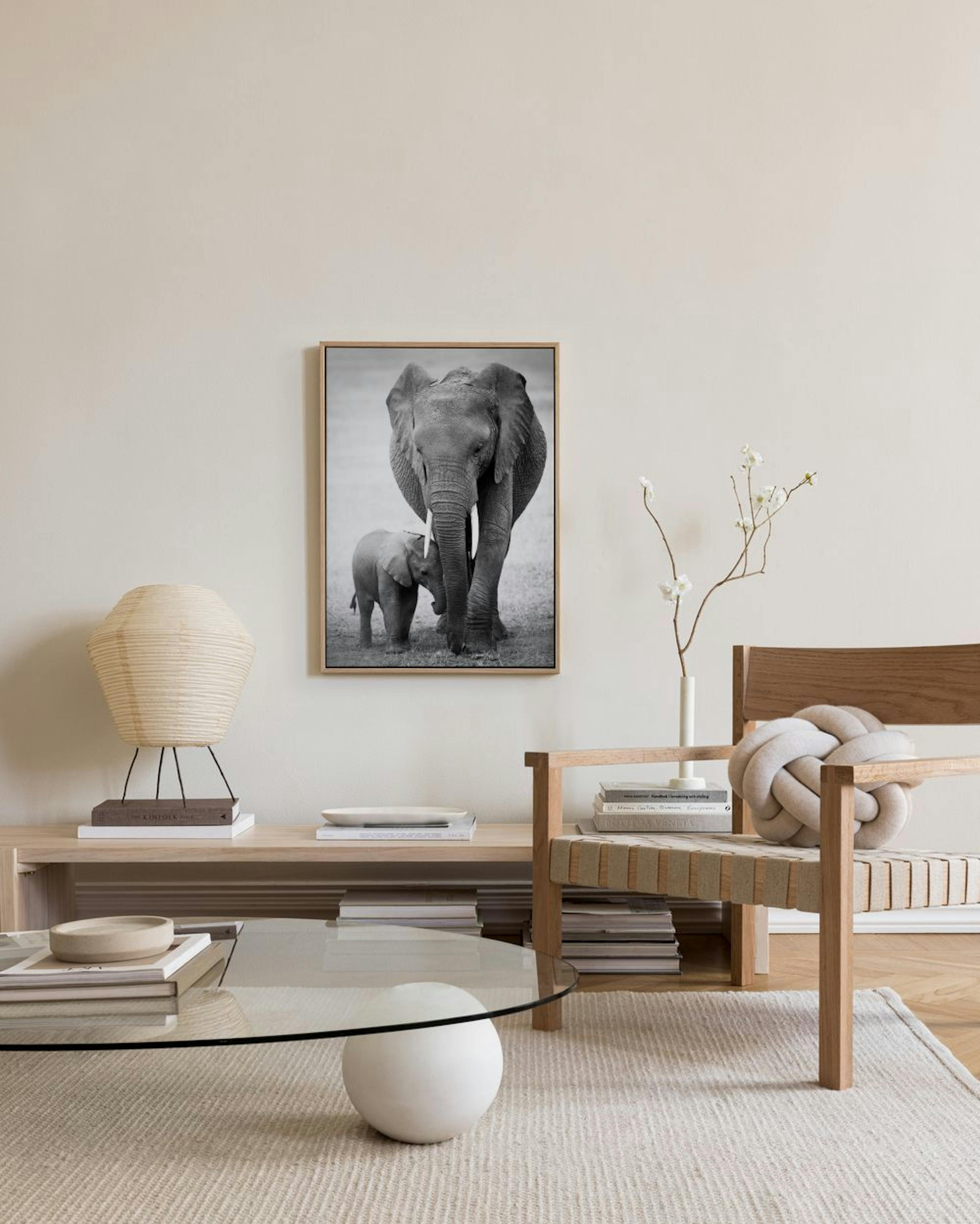Elephant Love Canvas print