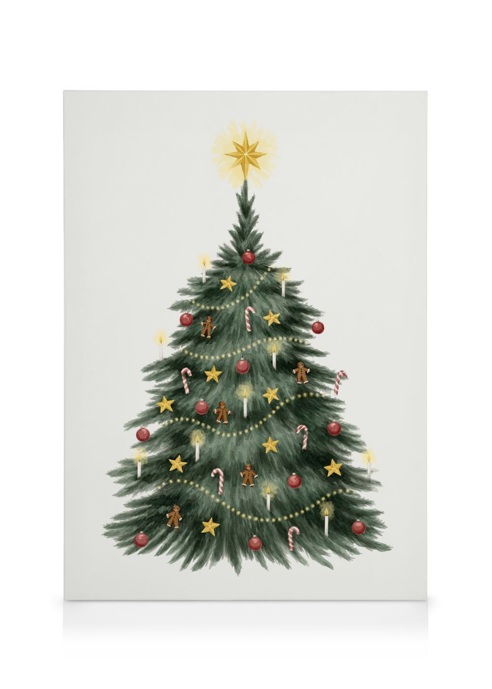Christmas Tree Lienzo, image size:1000x1399