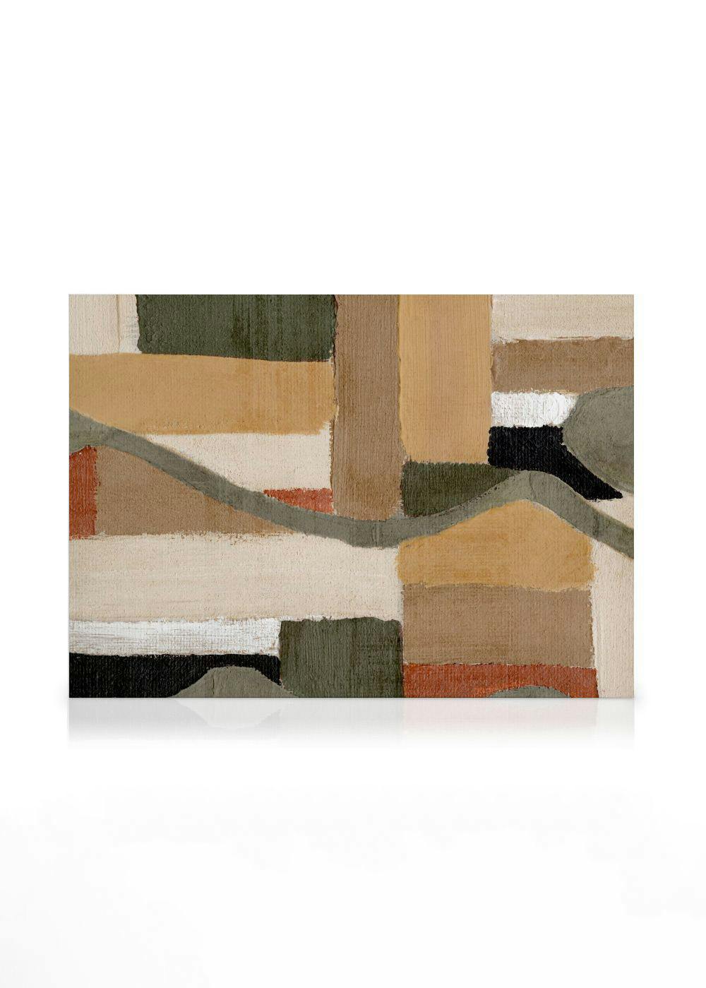 Canvas Schilderijen Painted Shapes No2 Canvas (30x40 cm - Fotolijst Zwart)