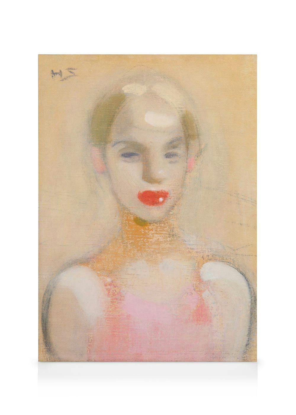 Canvas Prints Helene Schujerfbeck - Circus Girl Canvas print (30x40 cm - Oak Frame)