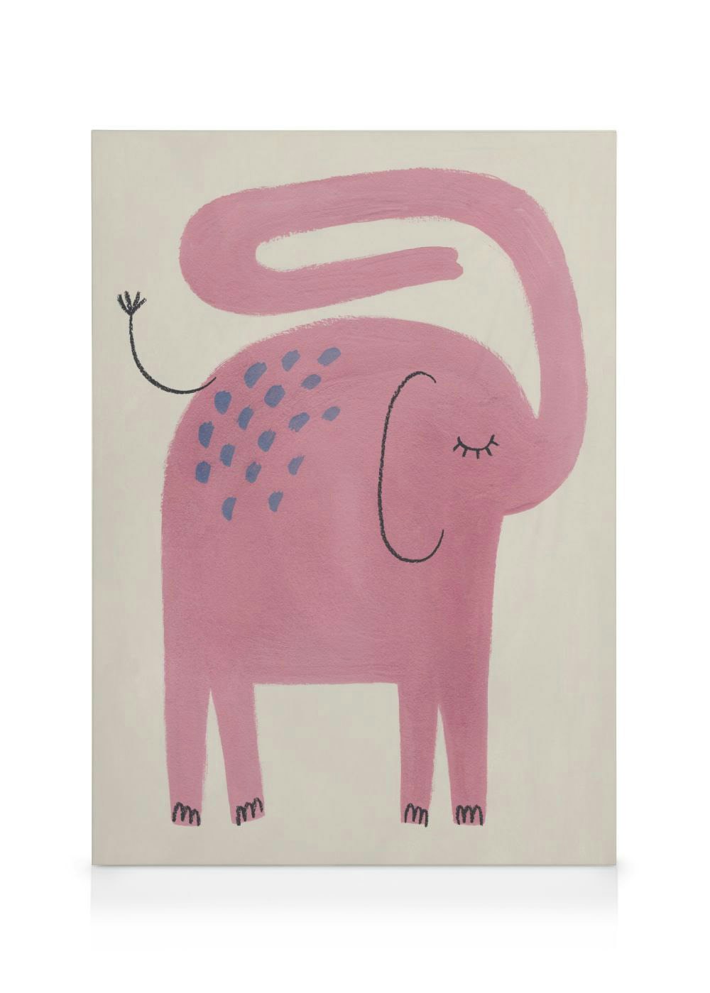 Quadro Su Tela Pixxprint Elefante Nel Deserto 100x70cm - Stampa Artistica Murale Da Parete