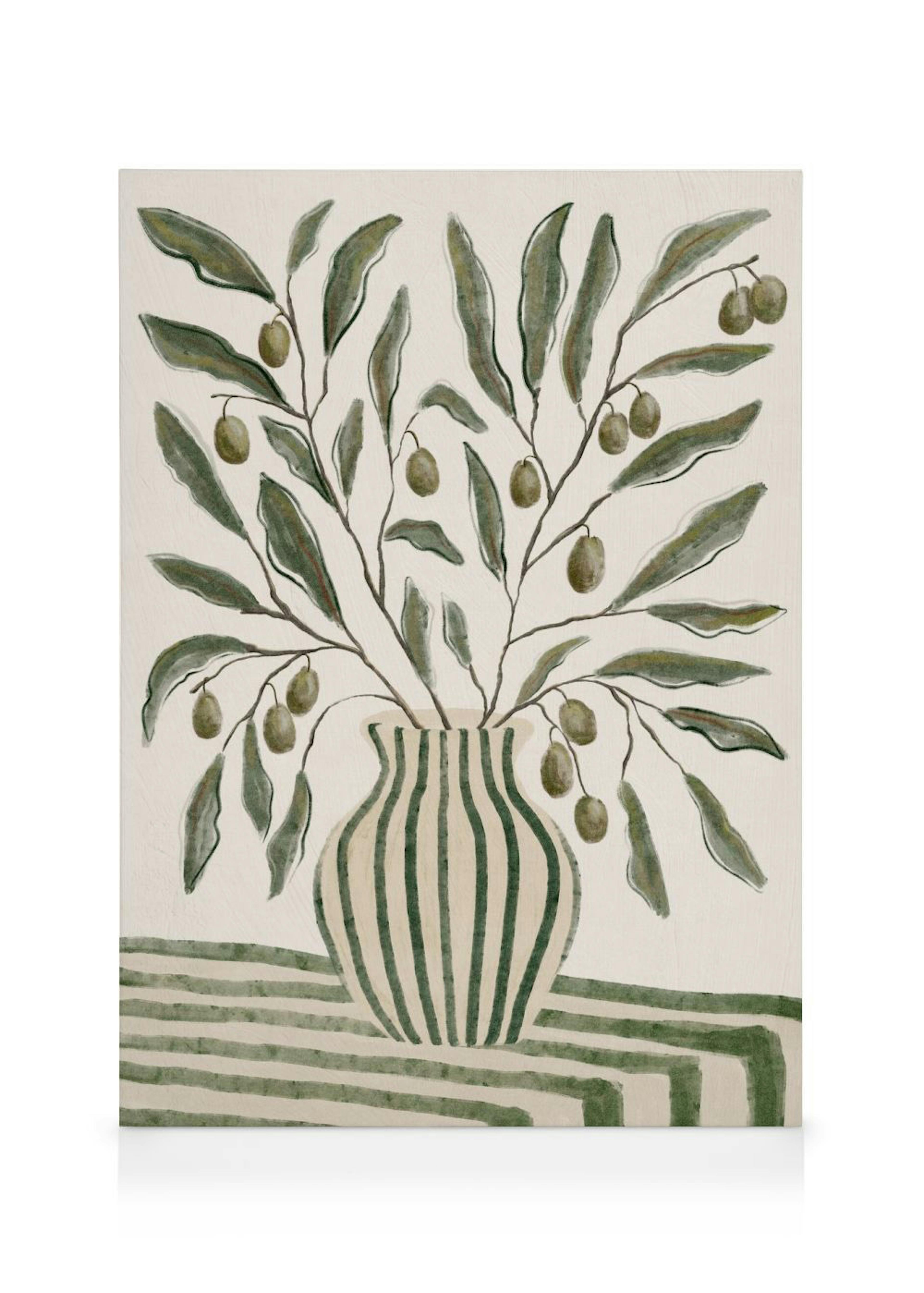 Olive Branches in Vase Toile 0
