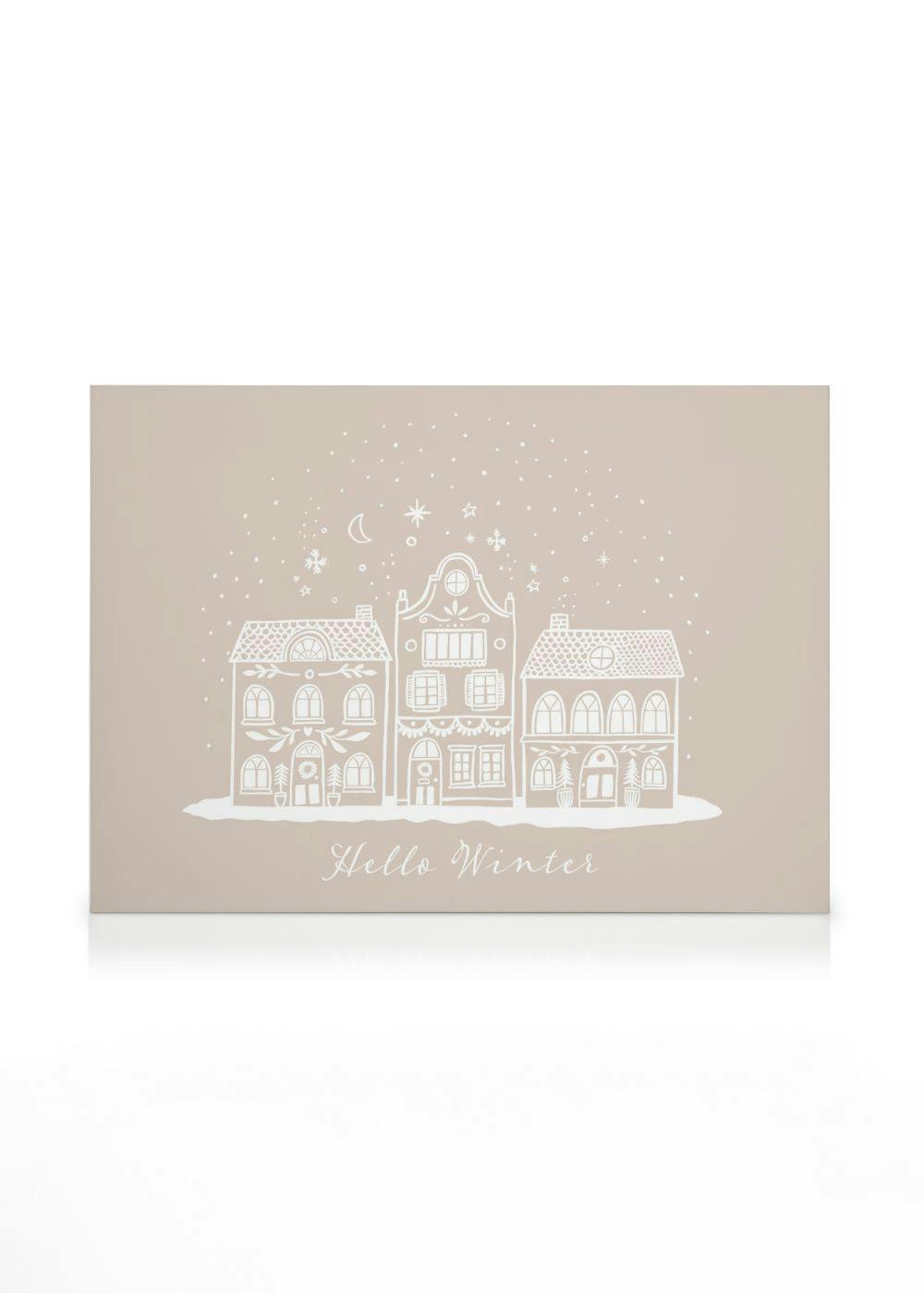 Canvas Prints Hello Winter Canvas print (50x70 cm - Black Frame)