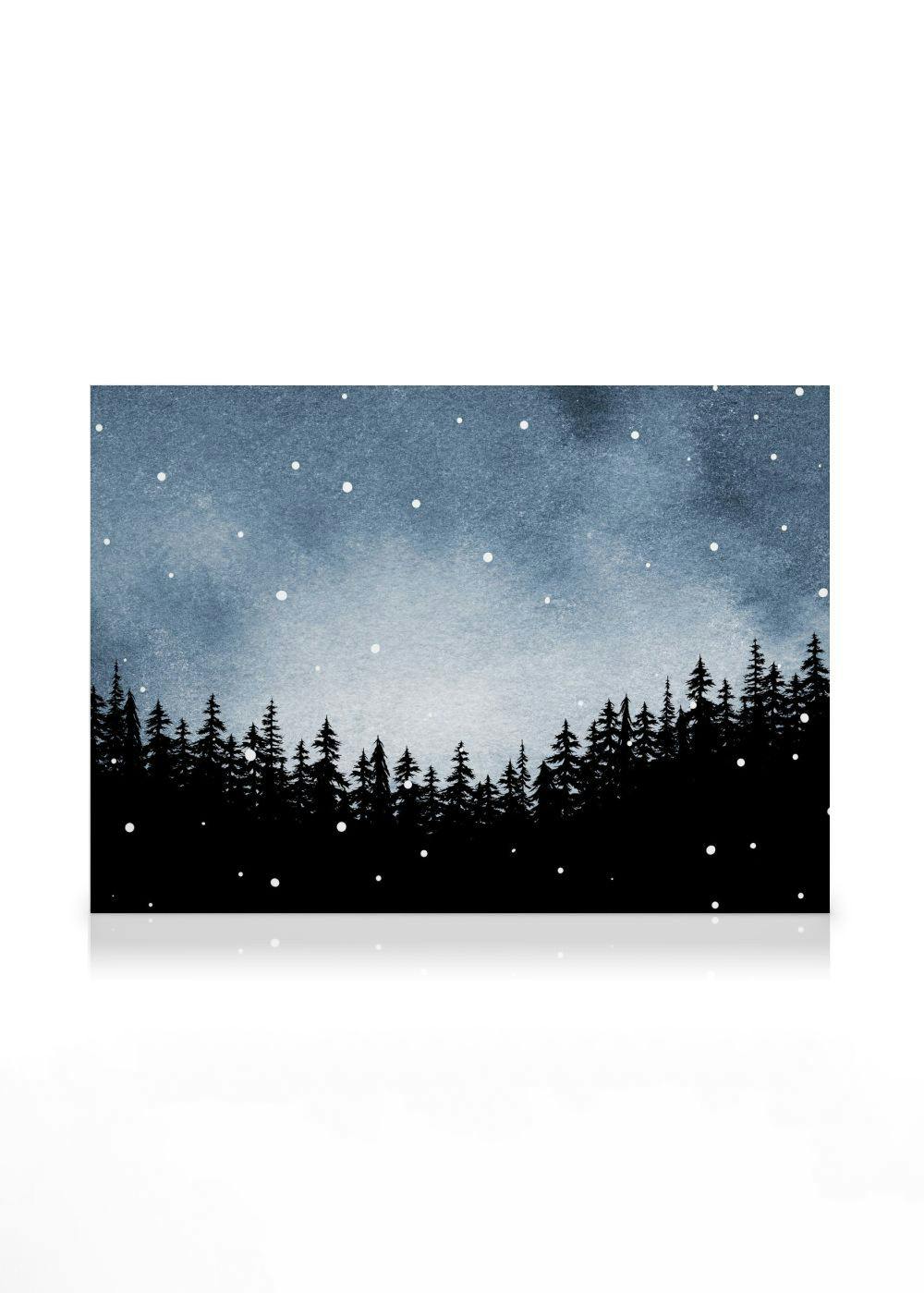 Canvas Prints Enchanting Night Canvas print (50x70 cm - Black Frame)