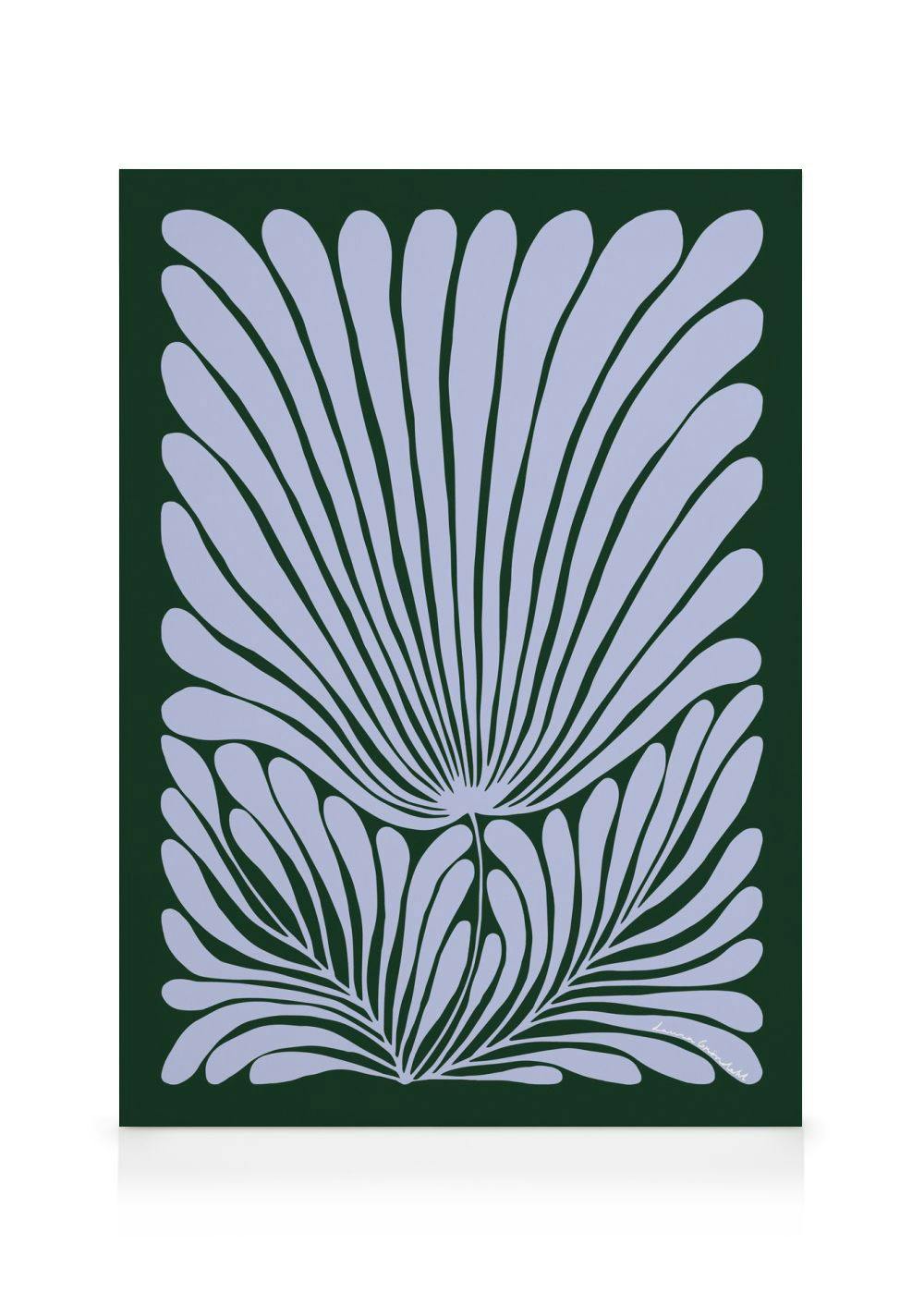 Canvastavlor Laura Gröndahl - Evergreen Flower Canvastavla (50x70 cm - Svart ram)