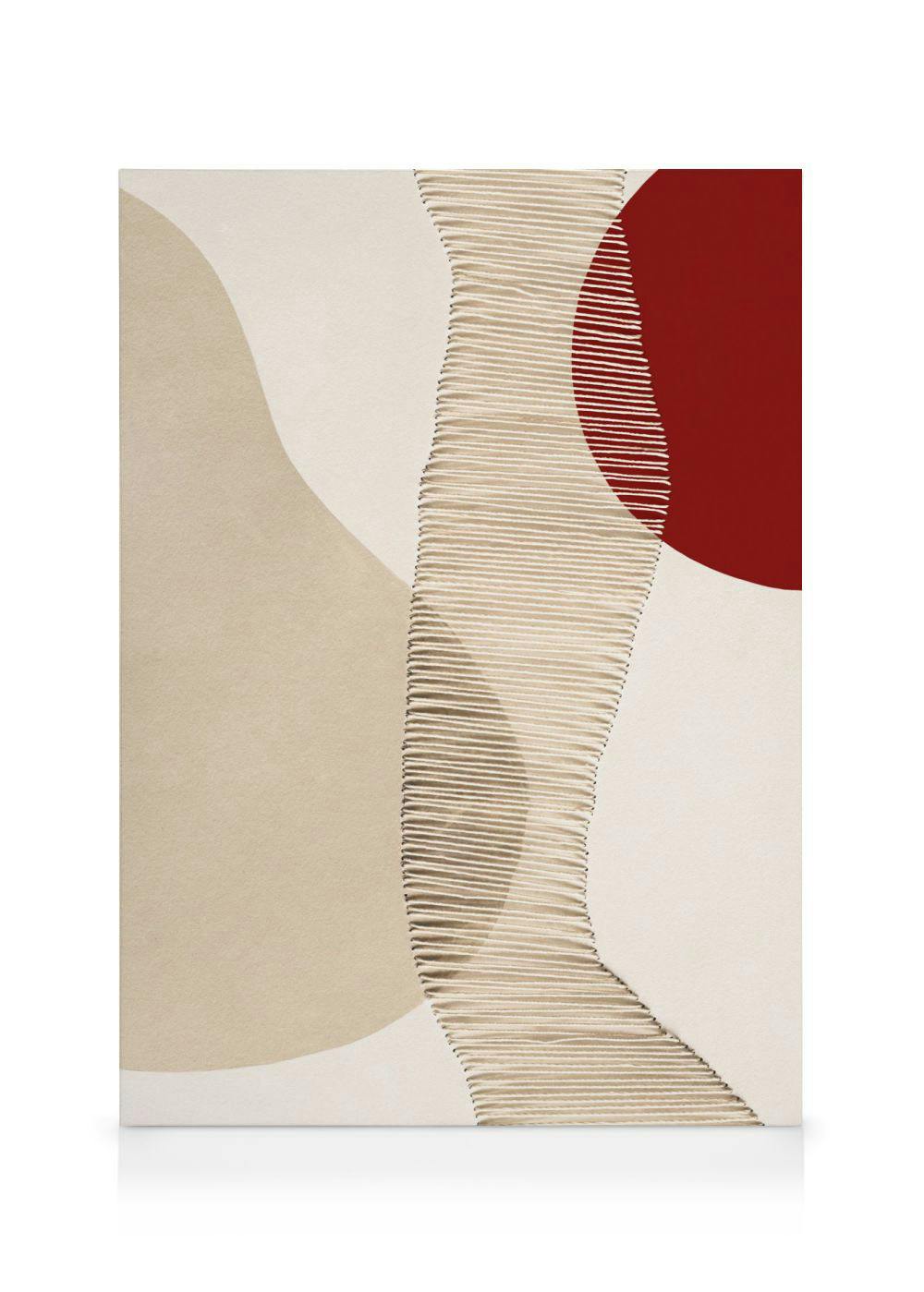 Canvas Schilderijen Red and Beige Canvas (30x40 cm)