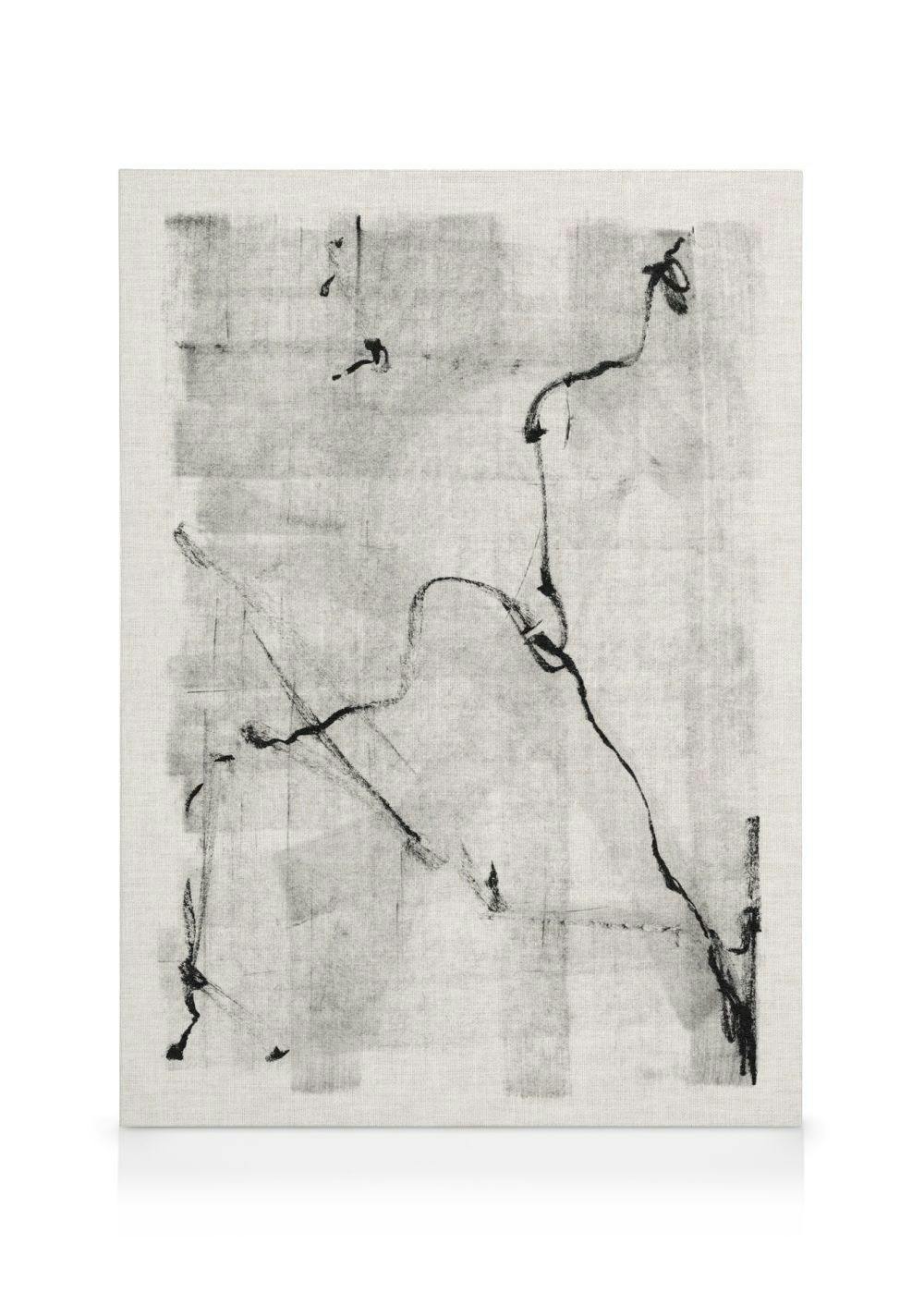 Canvas Prints Black Lines Art Canvas print (50x70 cm - Black Frame)