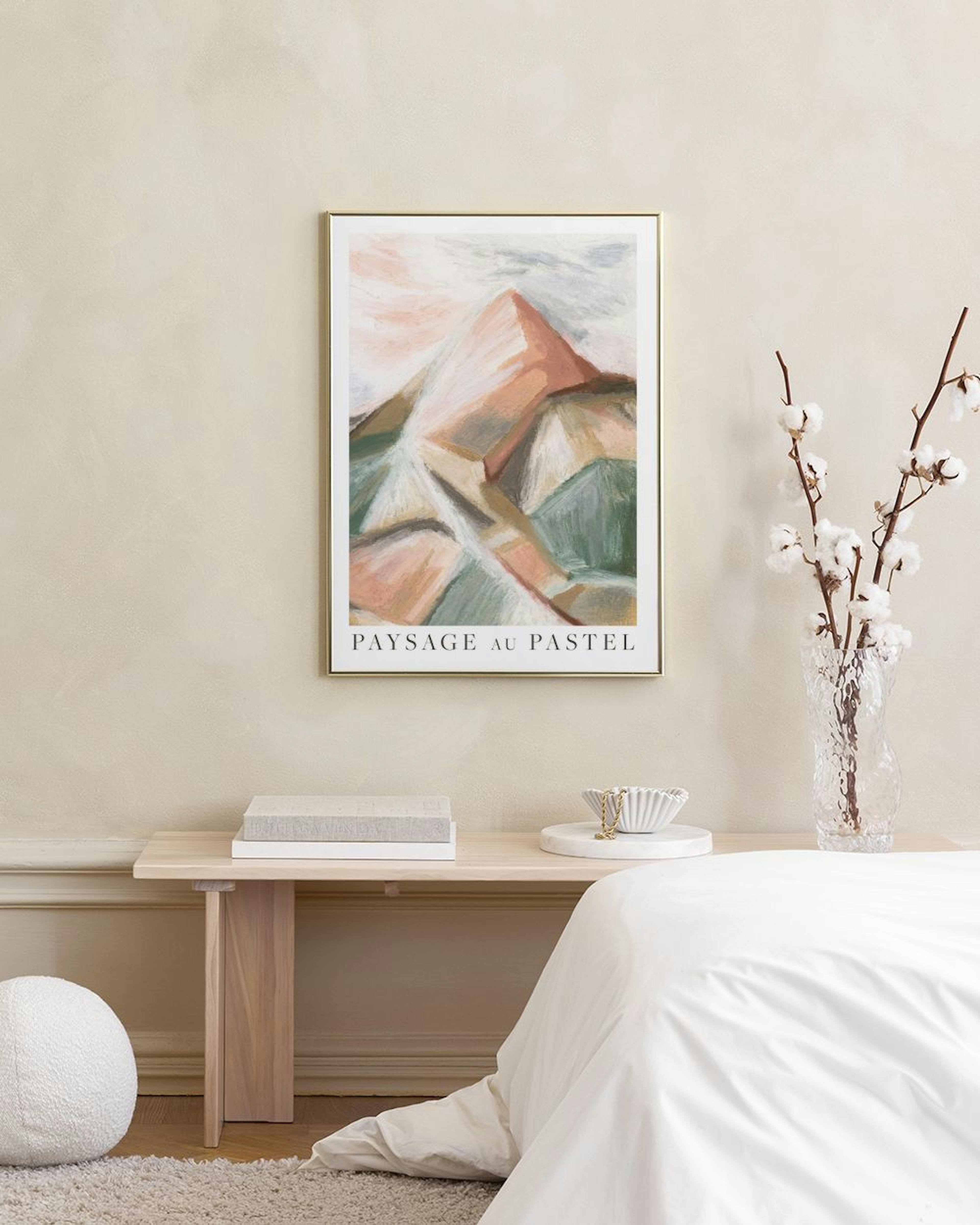 Paysage Au Pastel No2 Affiche