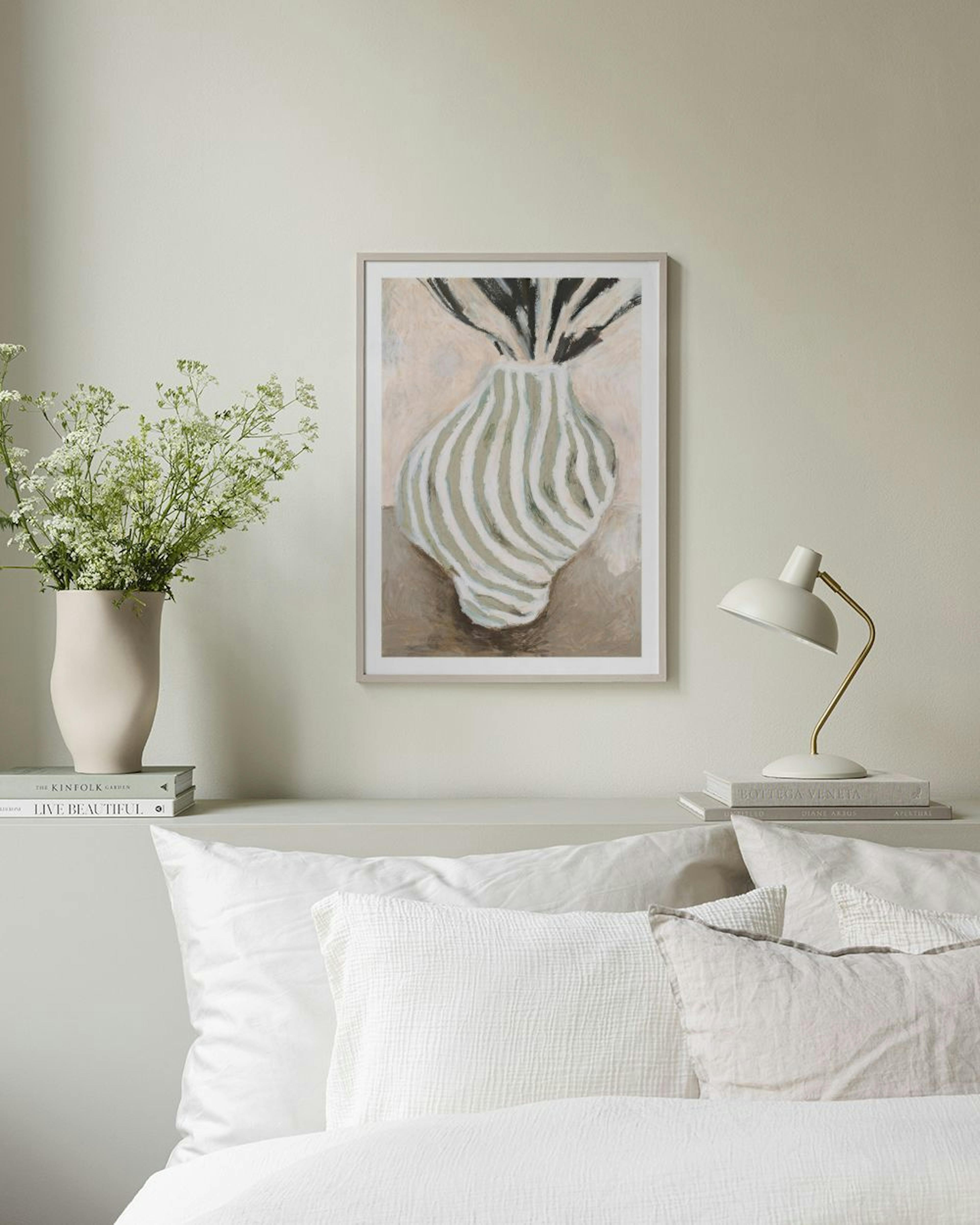Striped Vase Print