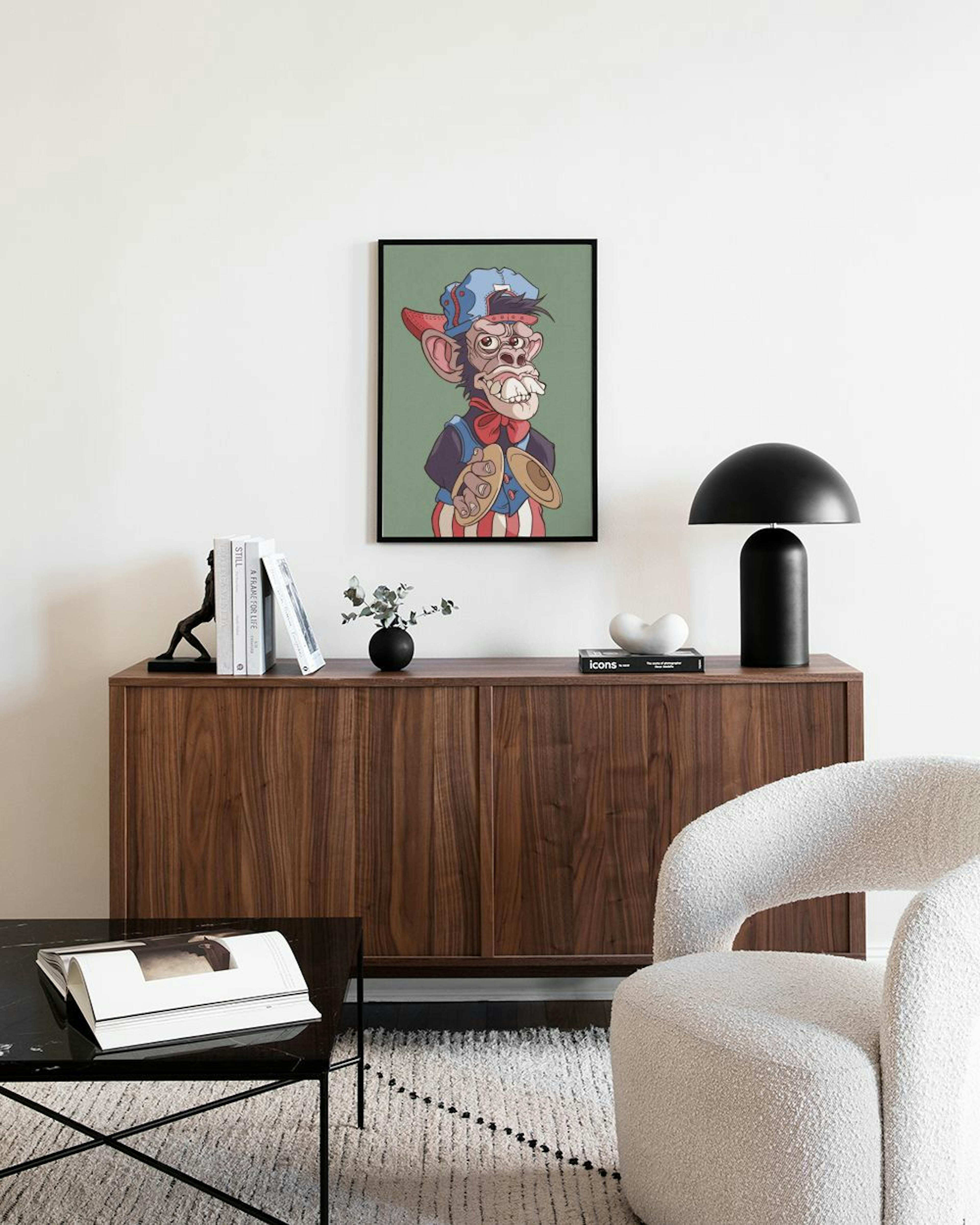 Circus Monkey Print