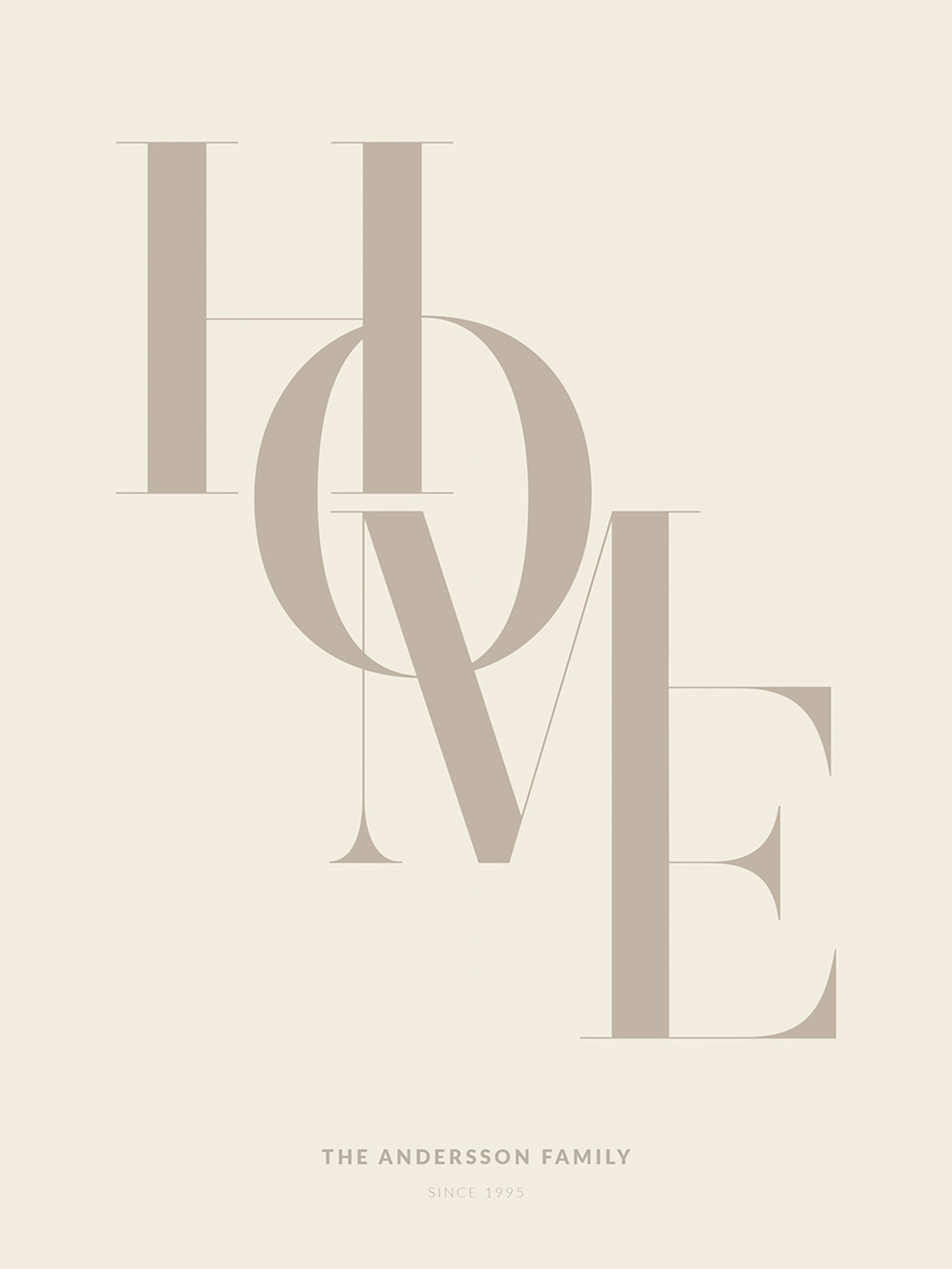 Home Beige Personal Affiche