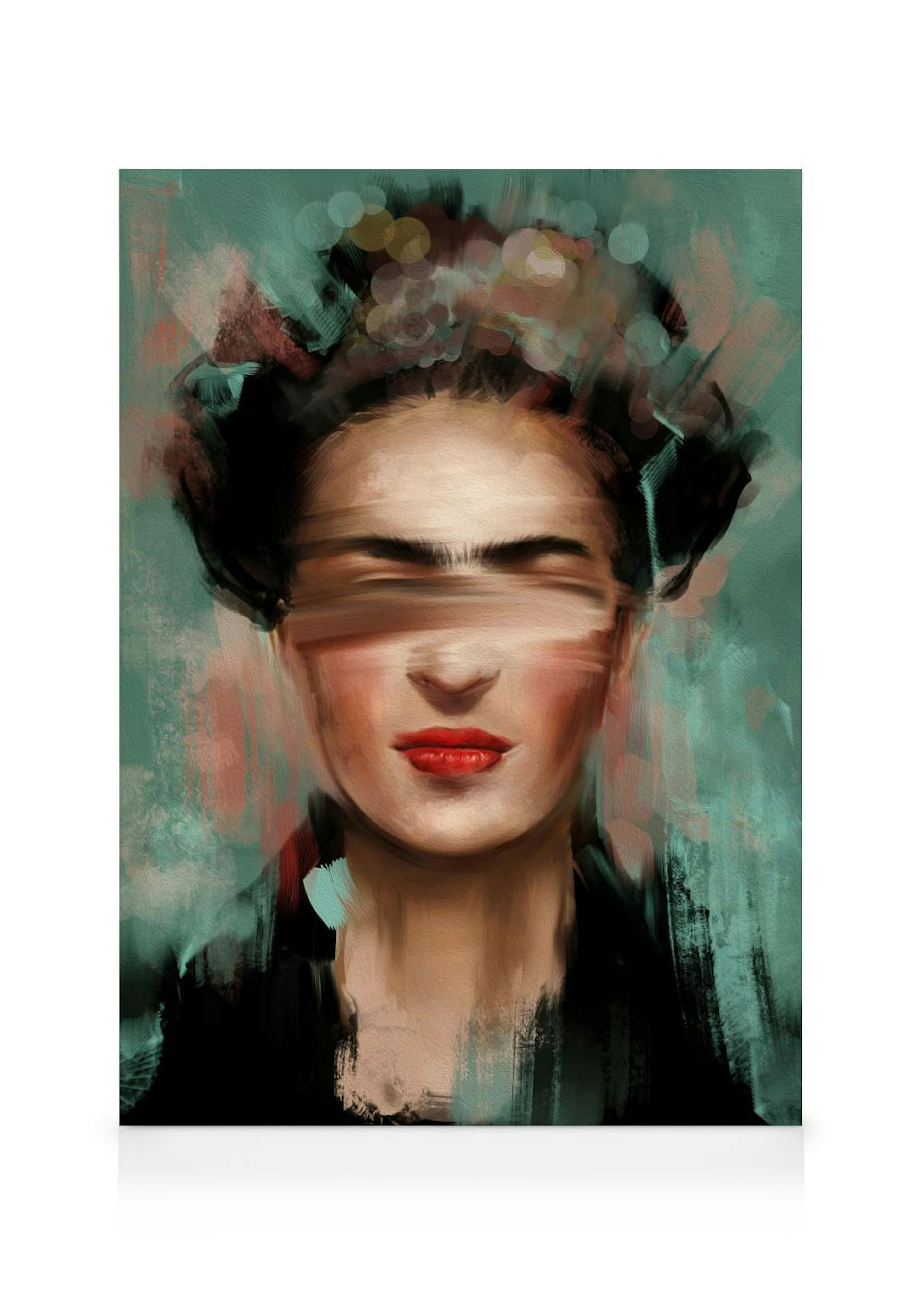 Kahlo in Green Καμβάς 0