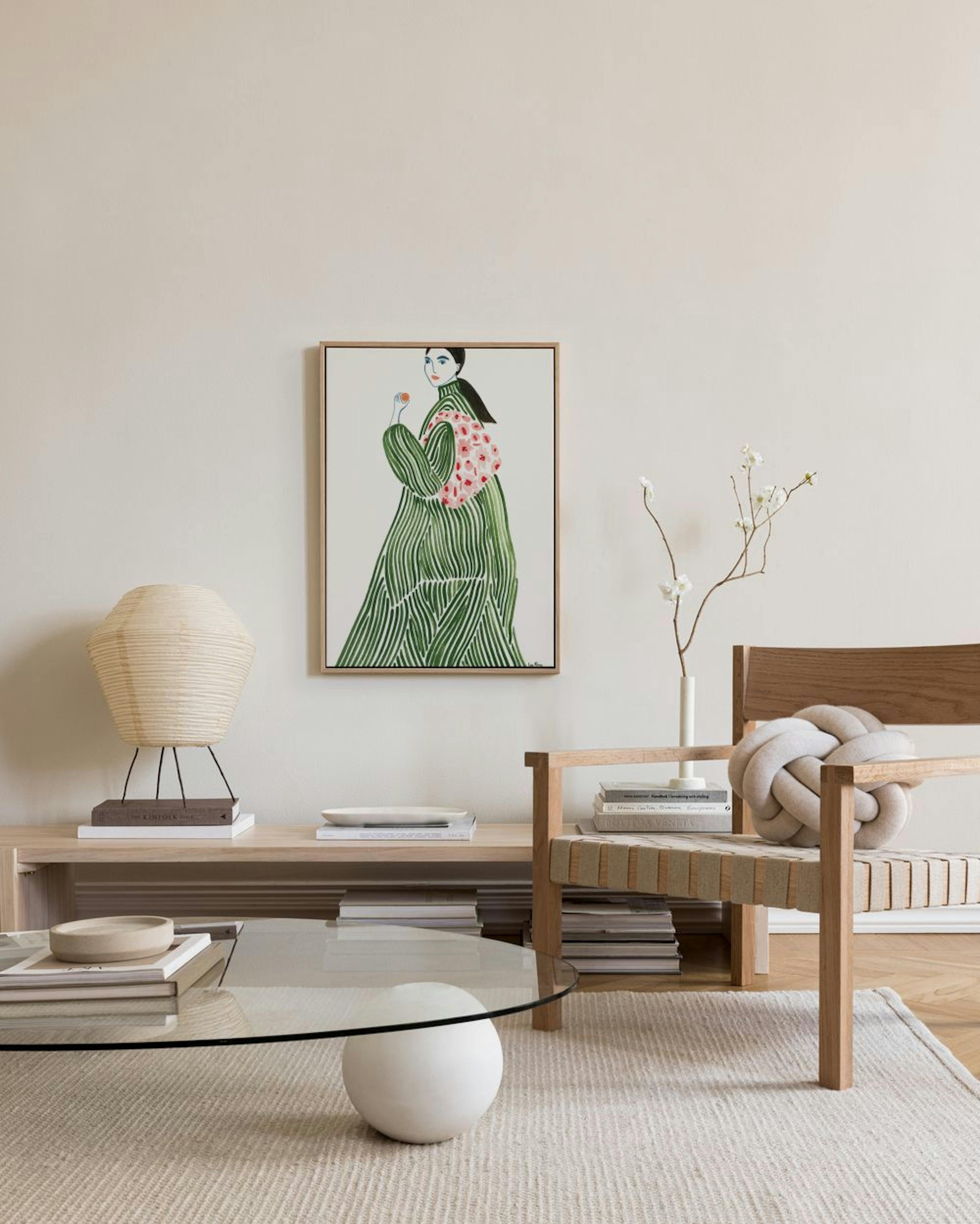Green Coat Canvas print