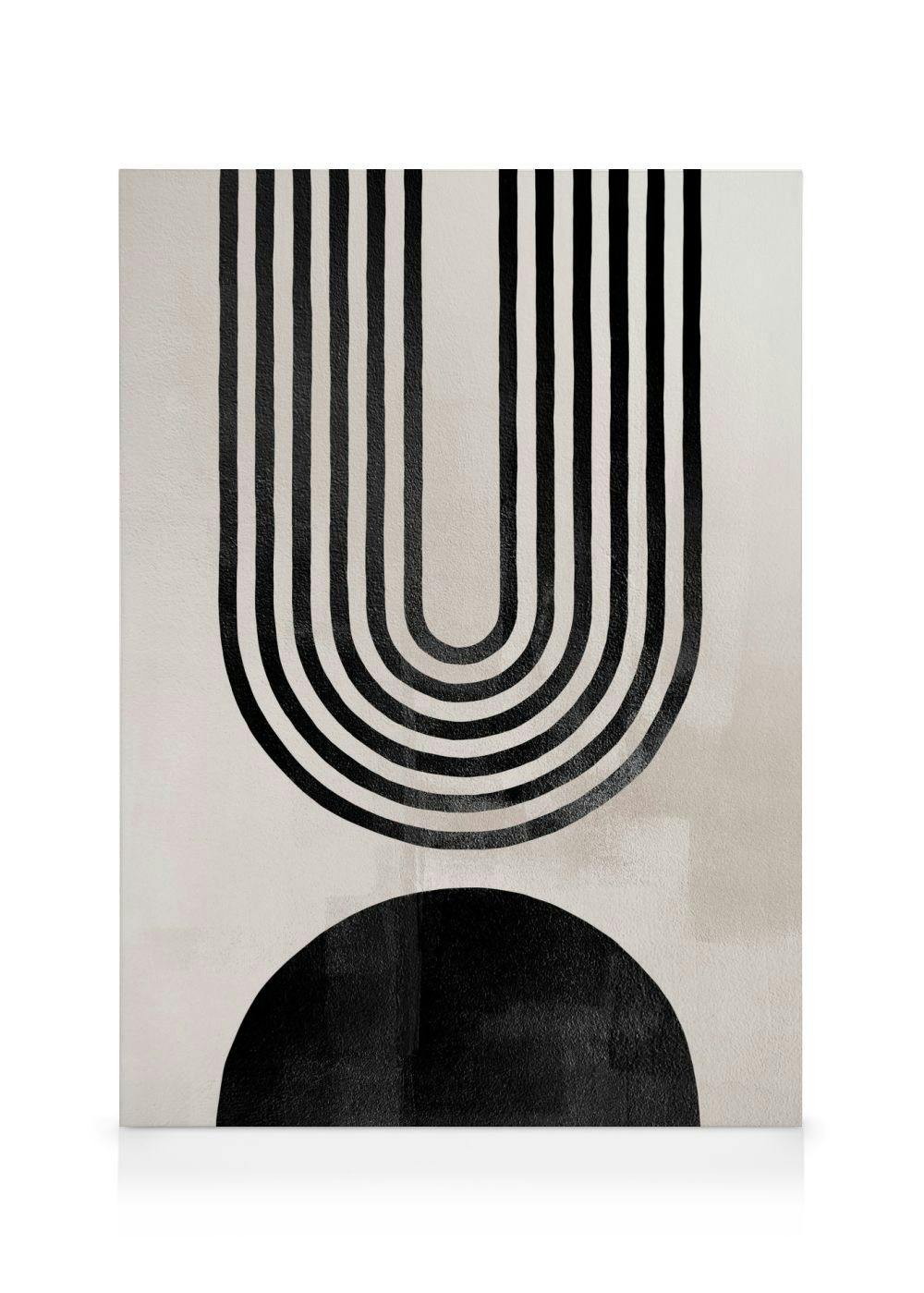 Telas decorativas Berlin Arches No2 Tela (70x100 cm - Moldura Preta)