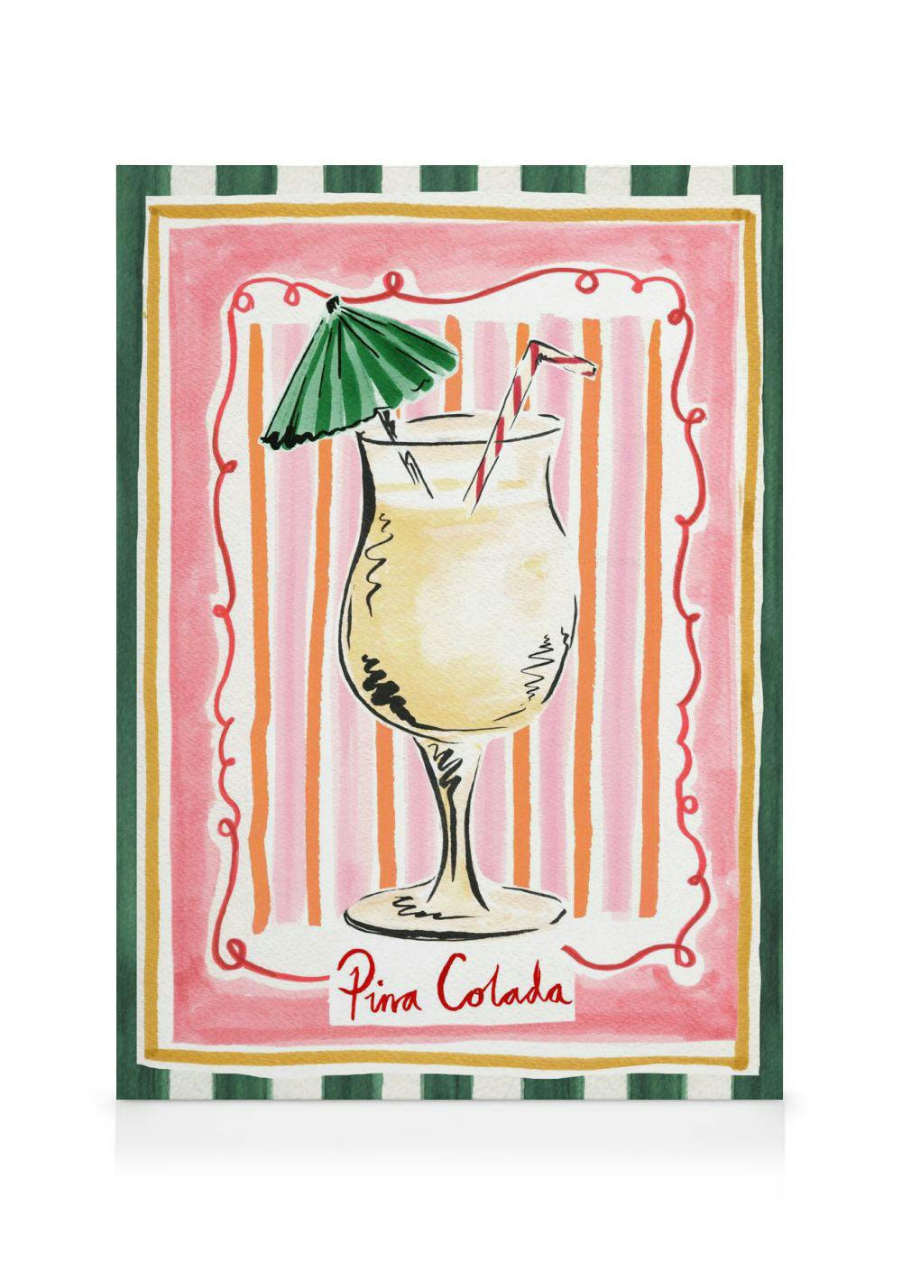 Canvas Schilderijen Emily Daborn - PiÃ±a Colada Canvas (30x40 cm - Fotolijst Zwart)