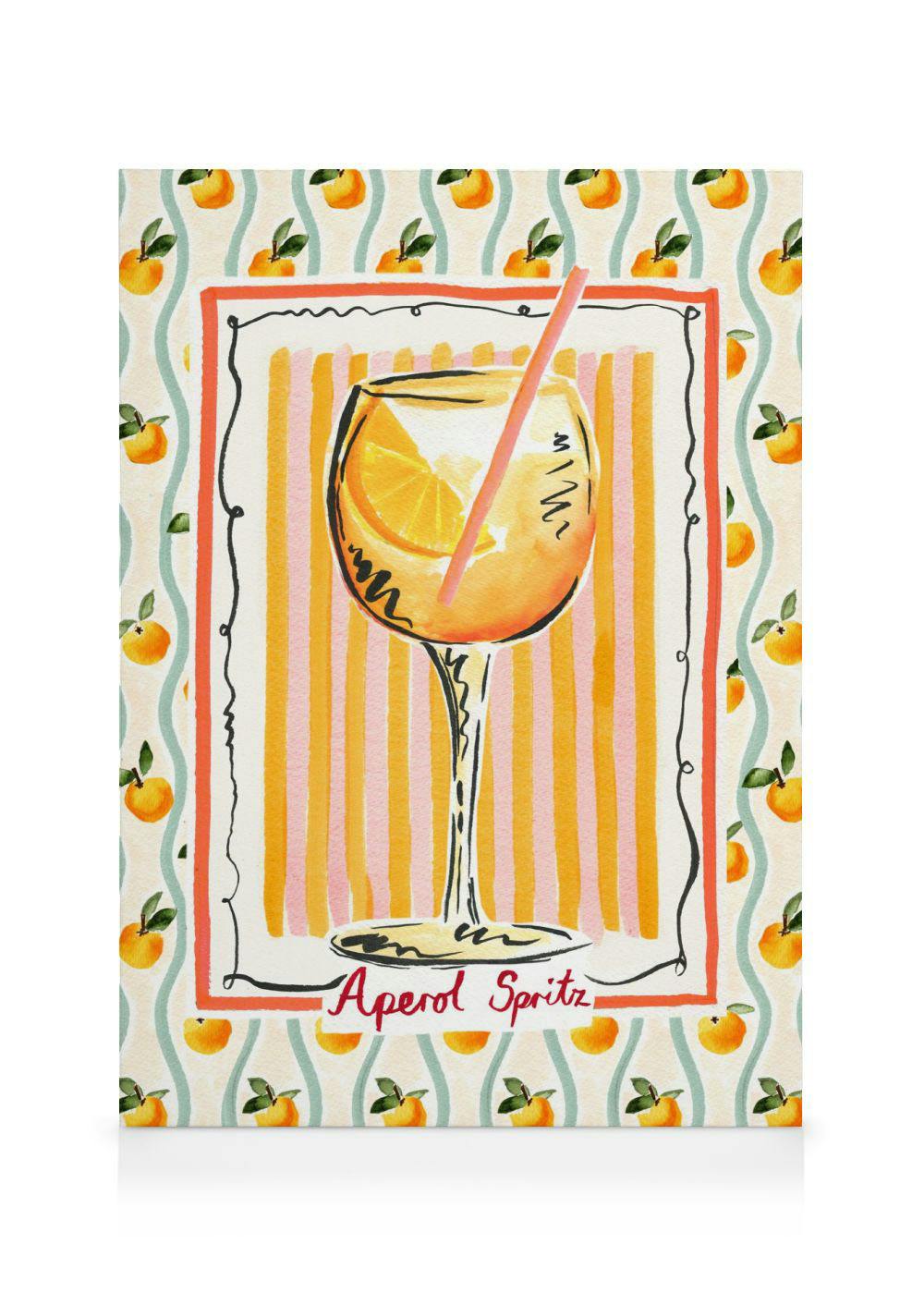 Emily Daborn - Aperol Spritz Stampa su Tela (50x70 cm - Cornice in rovere)- Artisti in evidenza