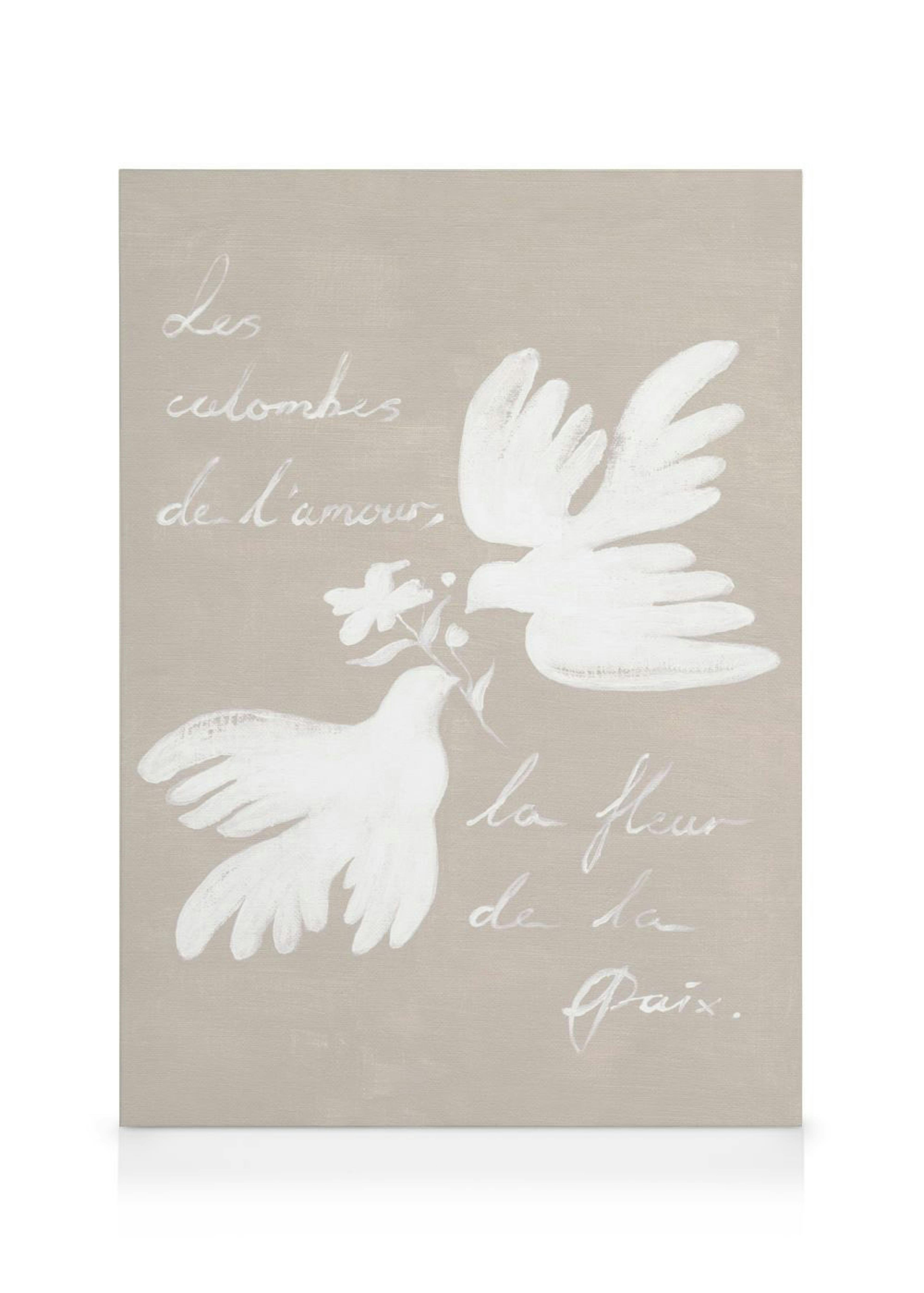 Doves of Love, Flower of Peace Canvas 0