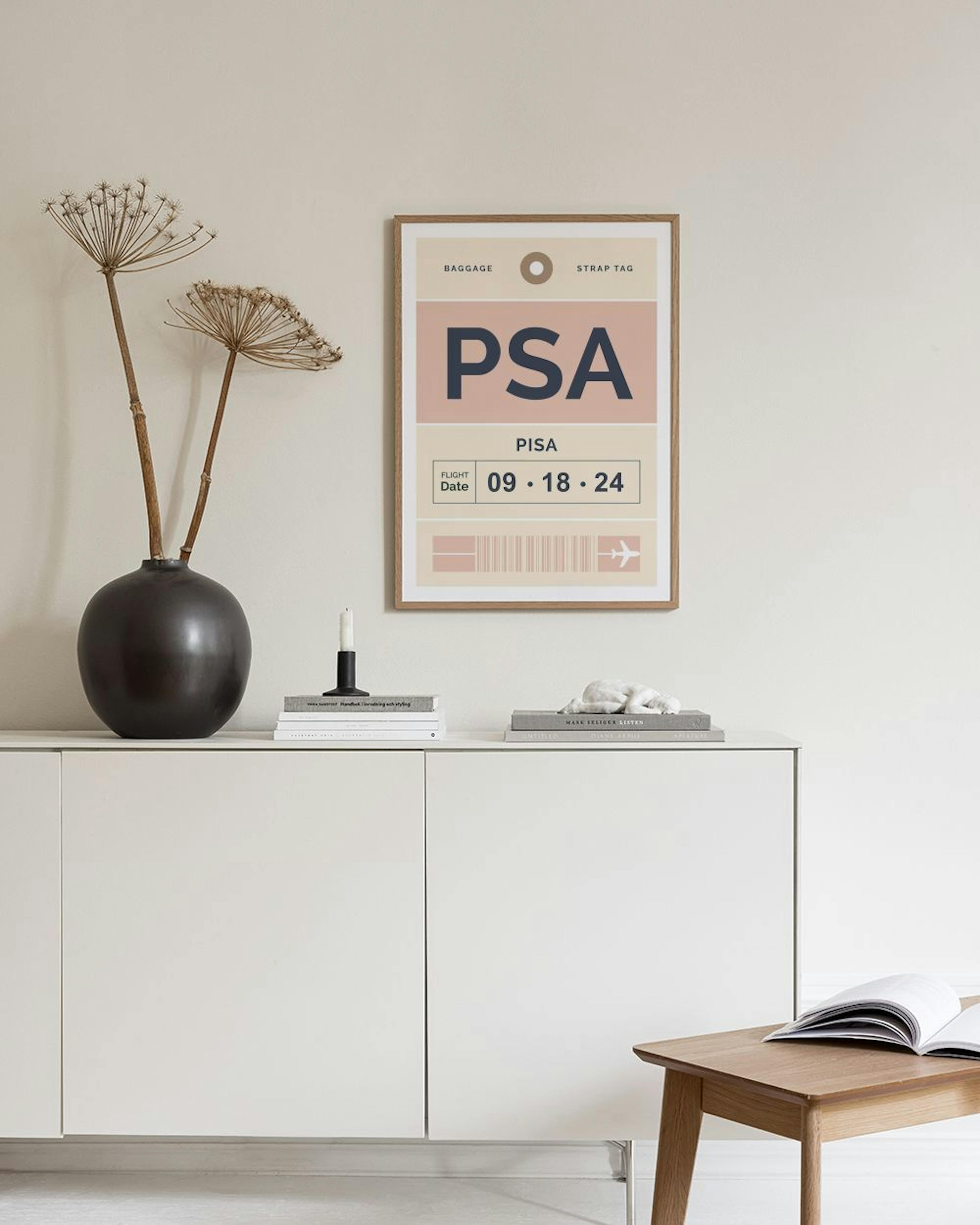 Baggage Tag No1 Pink Personal Poster
