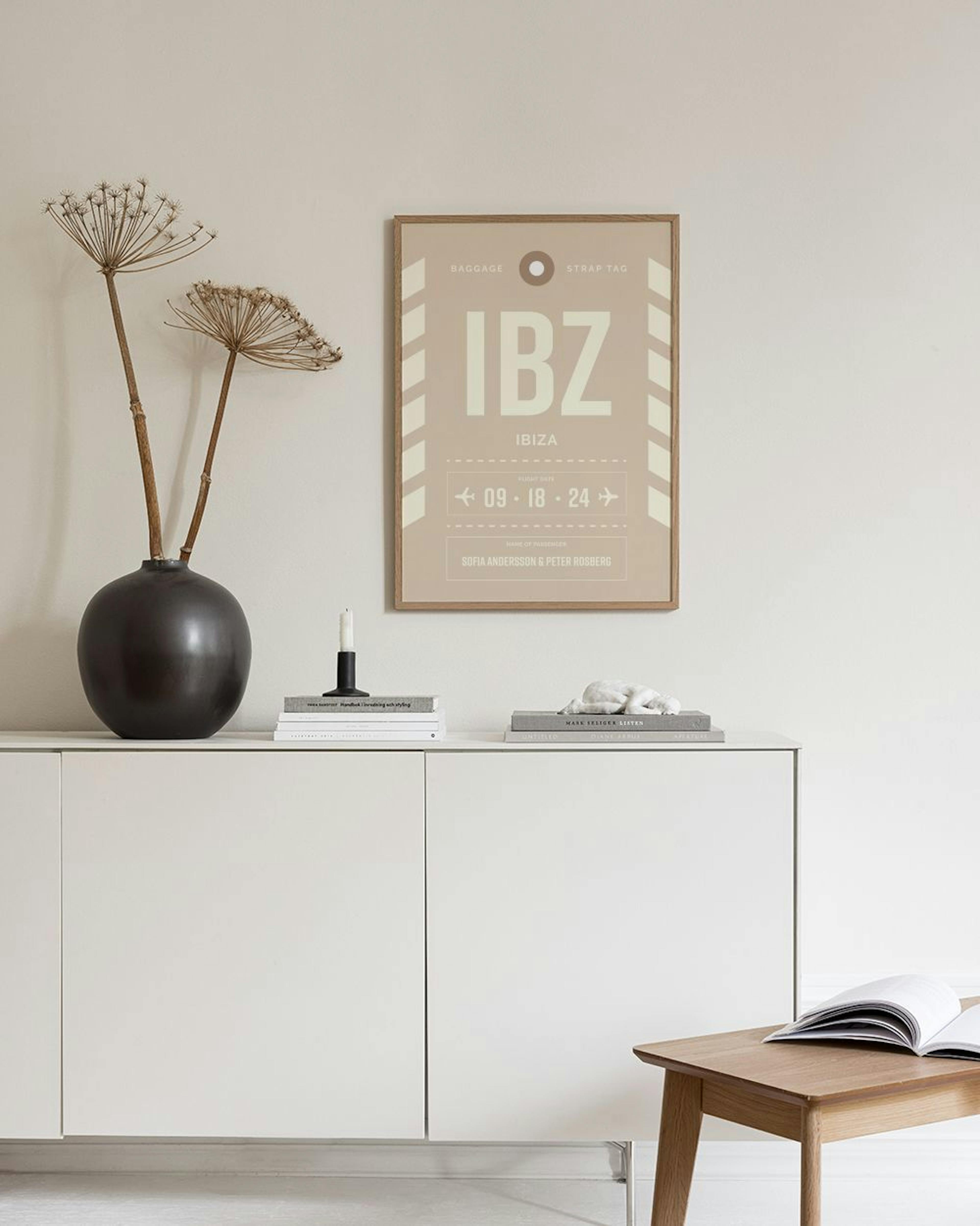 Baggage Tag No2 Beige Personal Poster