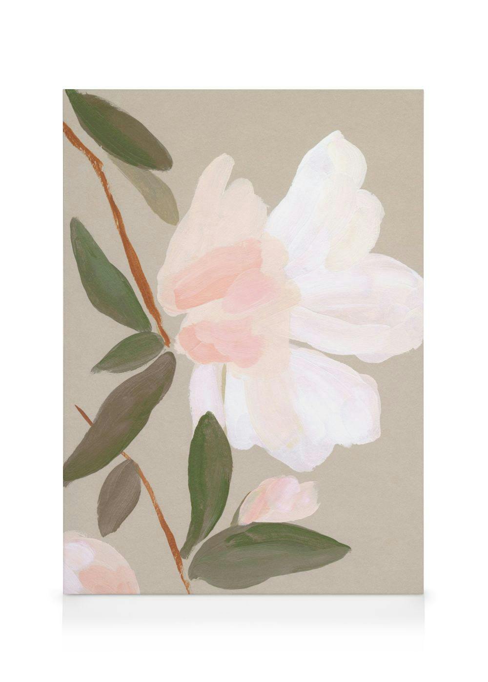 Romantic Flower Lerret (30x40 cm - Eikeramme)