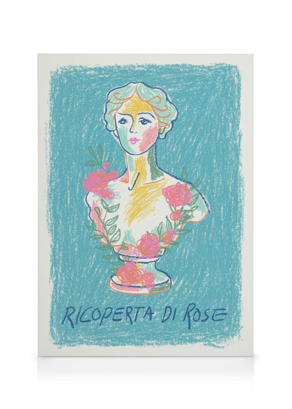 Canvas Prints Covered in Roses Canvas print (50x70 cm - Oak Frame)