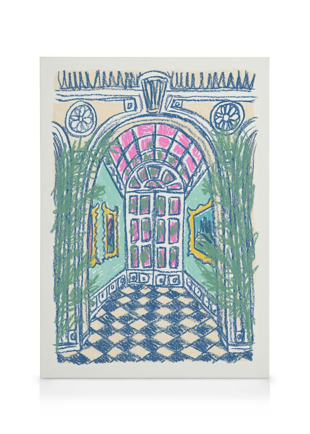 Canvas Prints Grand Palace Hallway Canvas print (30x40 cm - Black Frame)