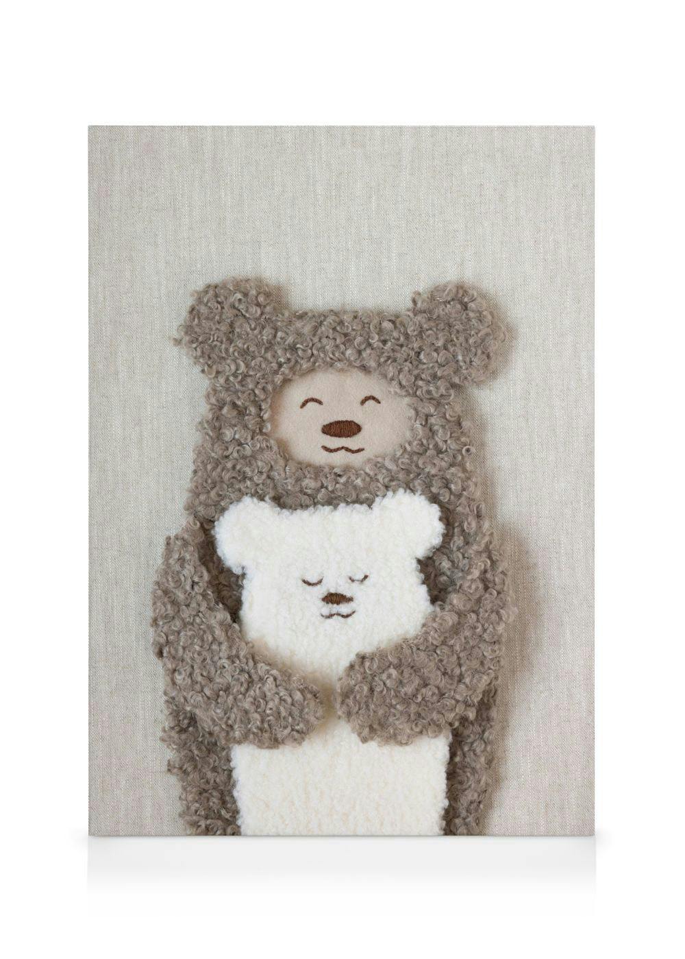 Canvas Prints Furry Bears Hug Canvas print (30x40 cm)