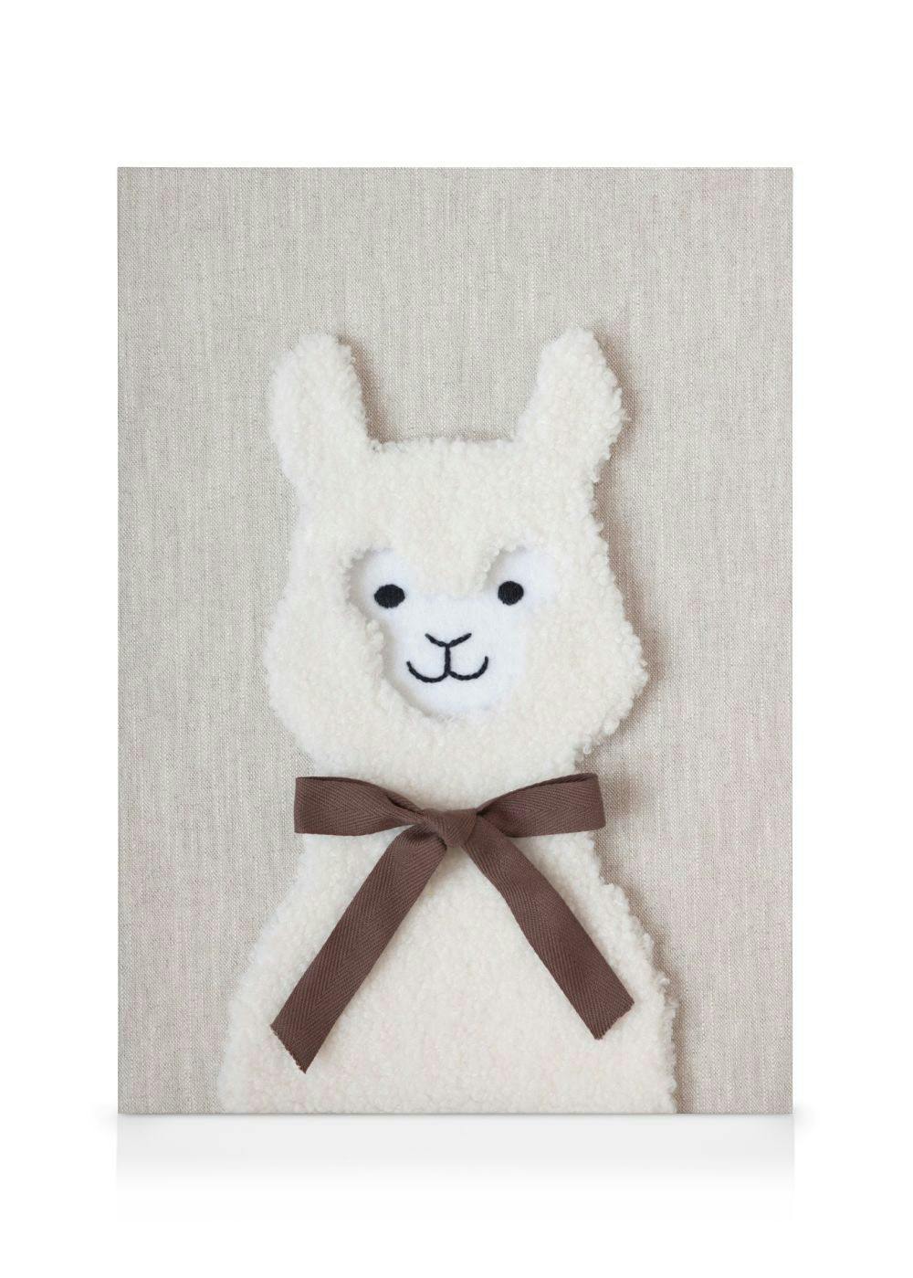 Canvas Prints Furry Llama Canvas print (30x40 cm - Oak Frame)