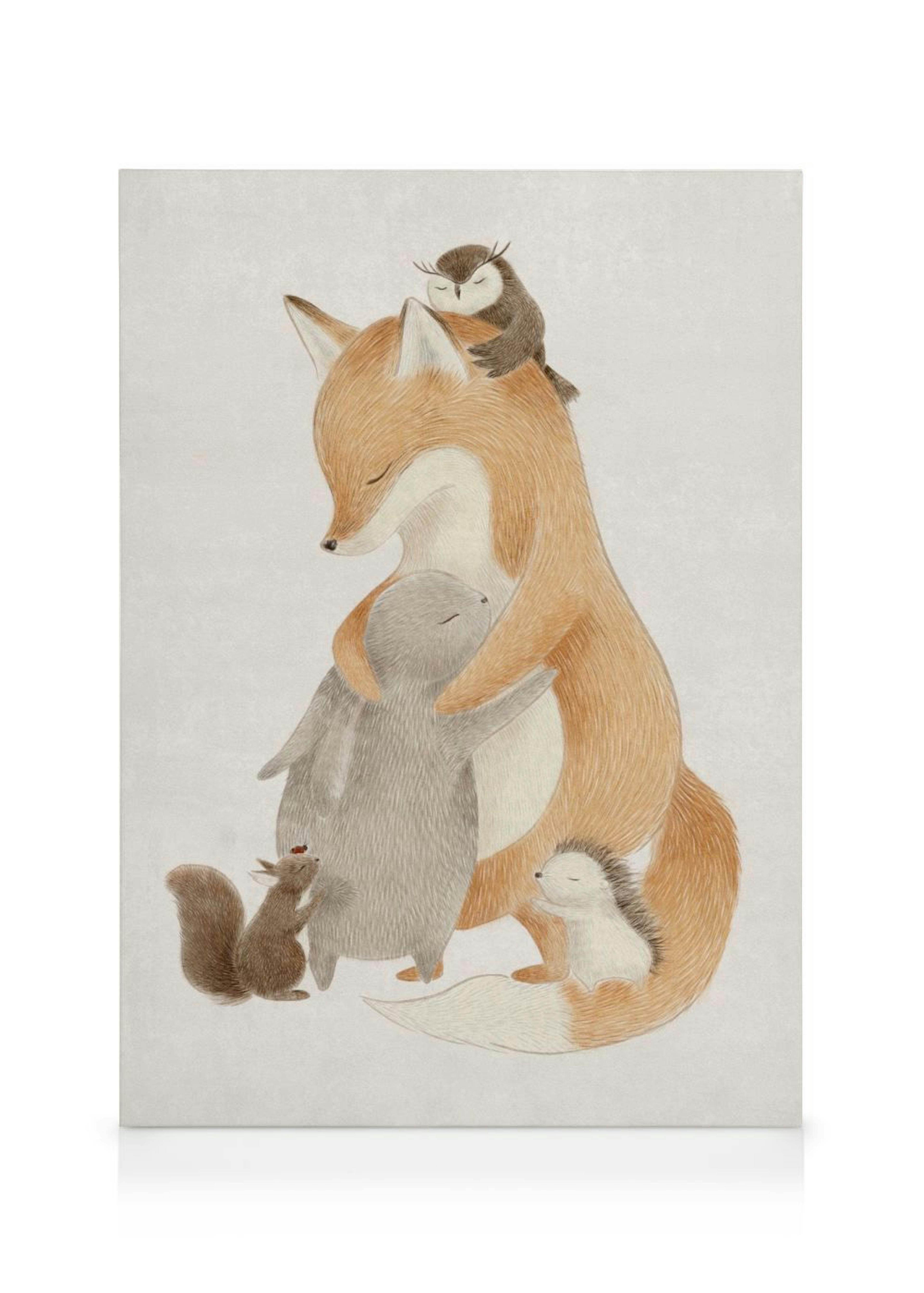 Furry Friends Hug Canvas 0