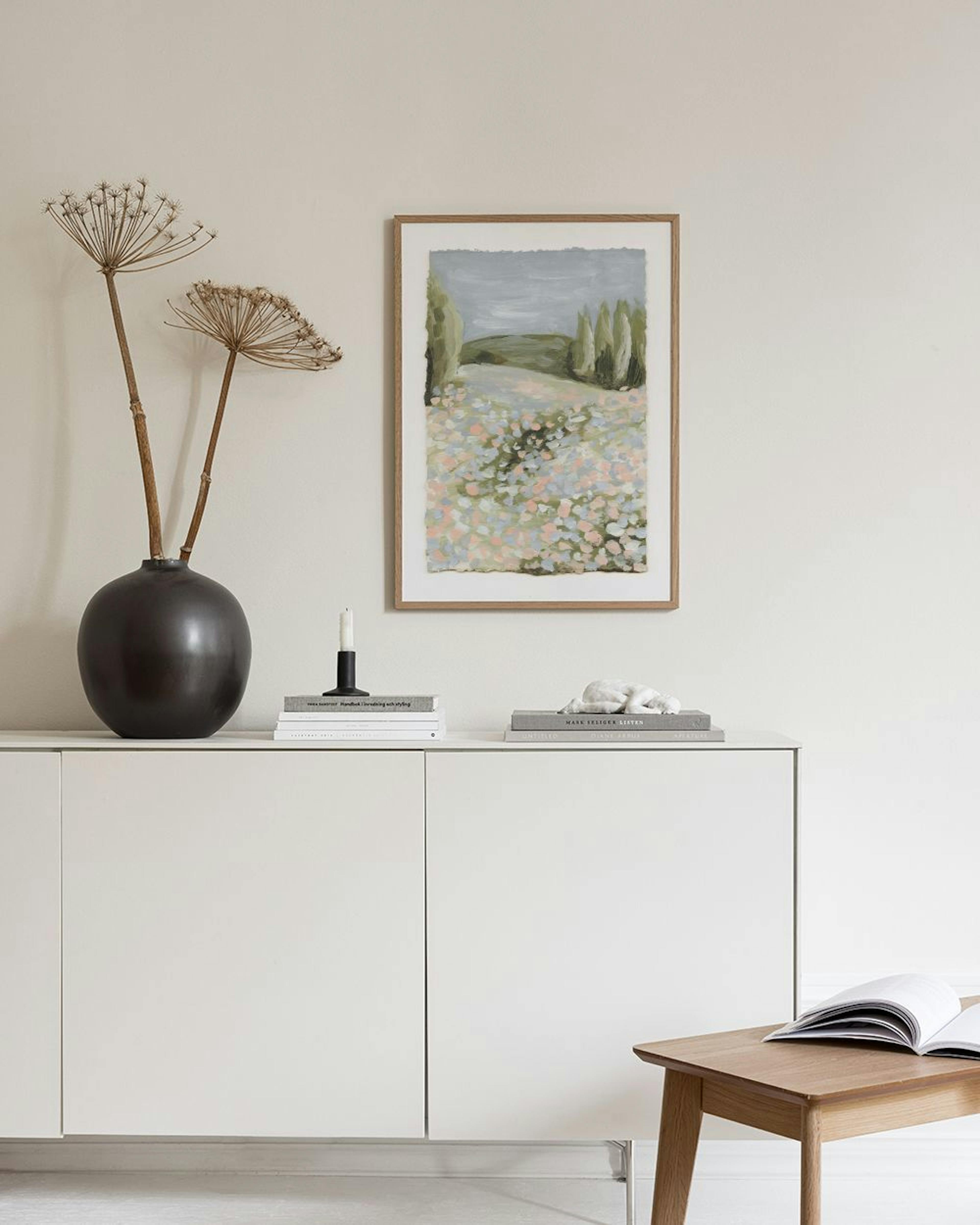 Floral Landscape Poster